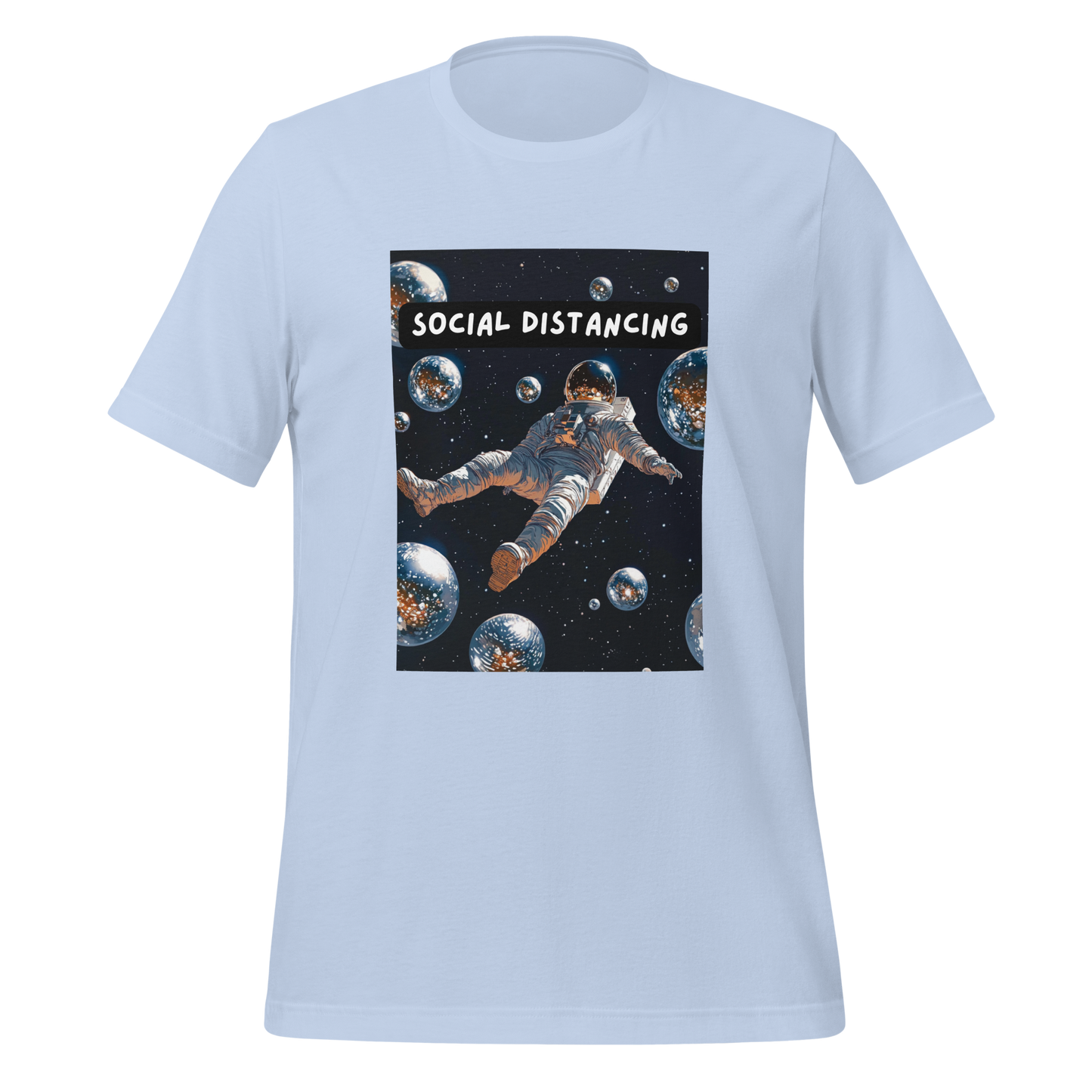 Social Distancing | T-Shirt | The Neurospicy Store Baby Blue