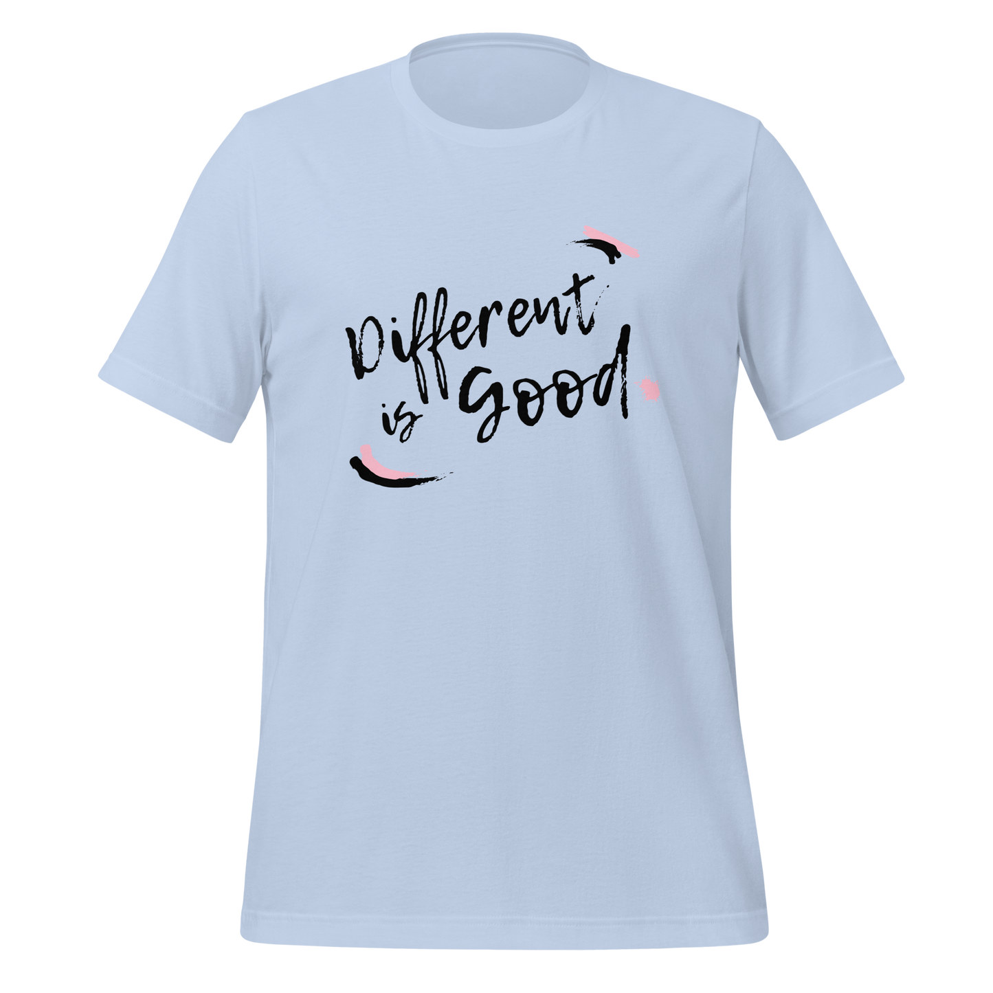 Different Is Good | T-Shirt | The Neurospicy Store Baby Blue