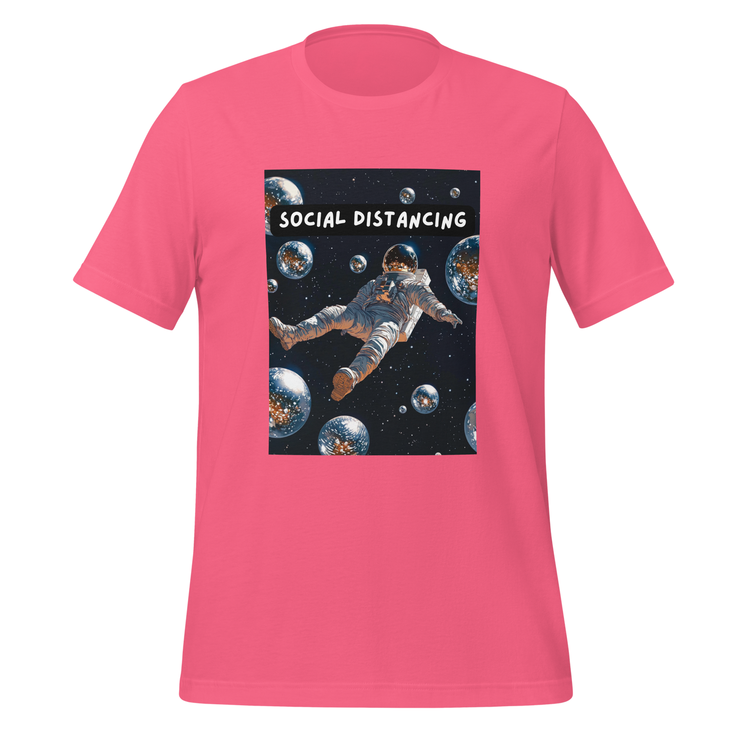 Social Distancing | T-Shirt | The Neurospicy Store Charity Pink