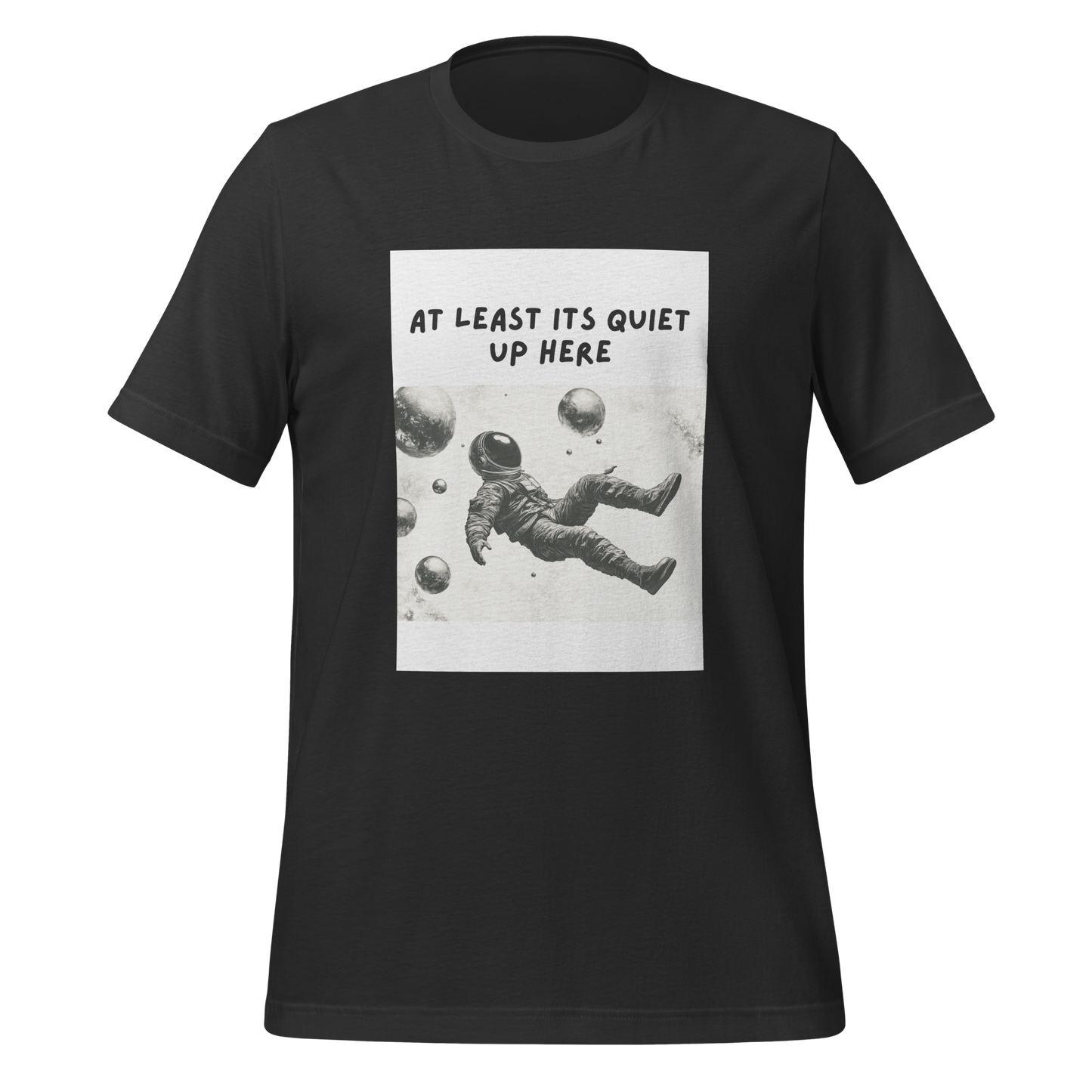 At Least Its Quiet Up Here | T-Shirt | The Neurospicy Store Dark Grey