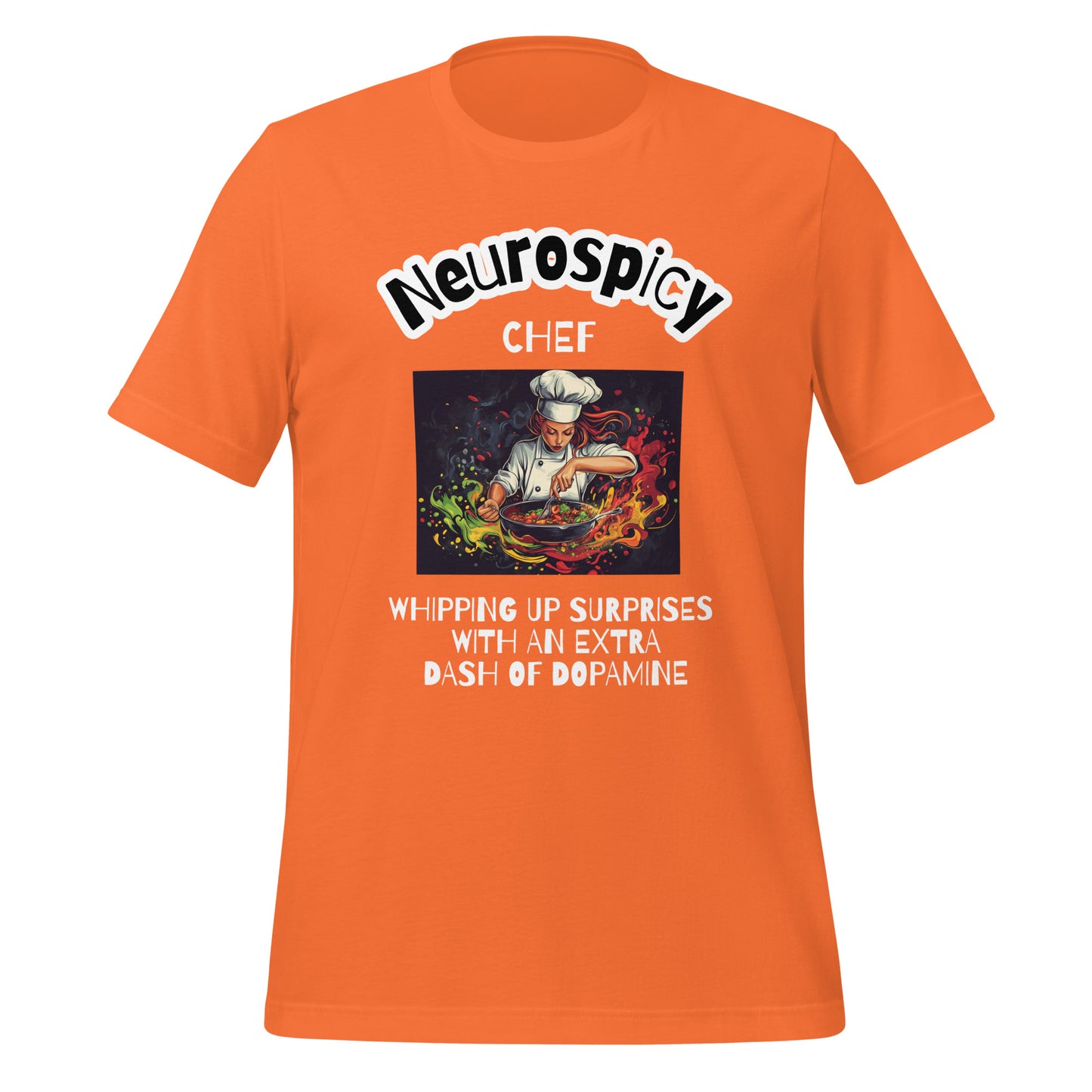 Neurospicy Chef | T-Shirt | The Neurospicy Store Orange
