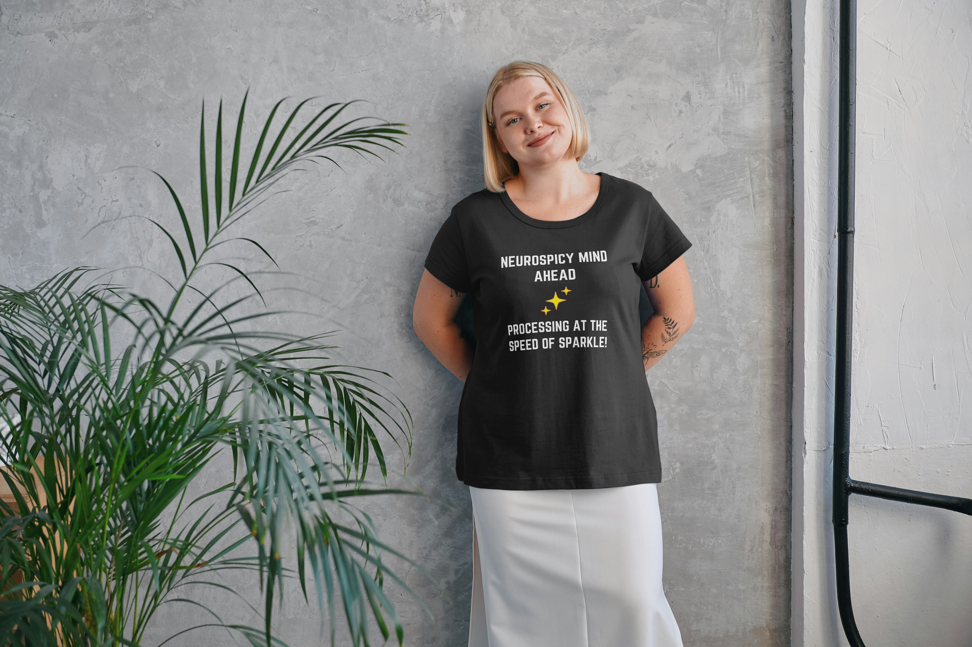Neurospicy Mind Ahead, Processing At The Speed Of Sparkle | T-Shirt | The Neurospicy Store