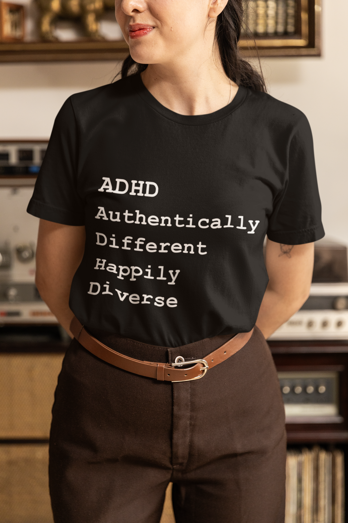 ADHD Authentically Different Happily Diverse | T-Shirt | The Neurospicy Store