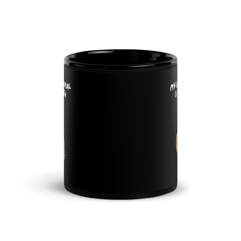 My Spirit Animal Is A Chicken | Black Glossy Mug | The Neurospicy Store