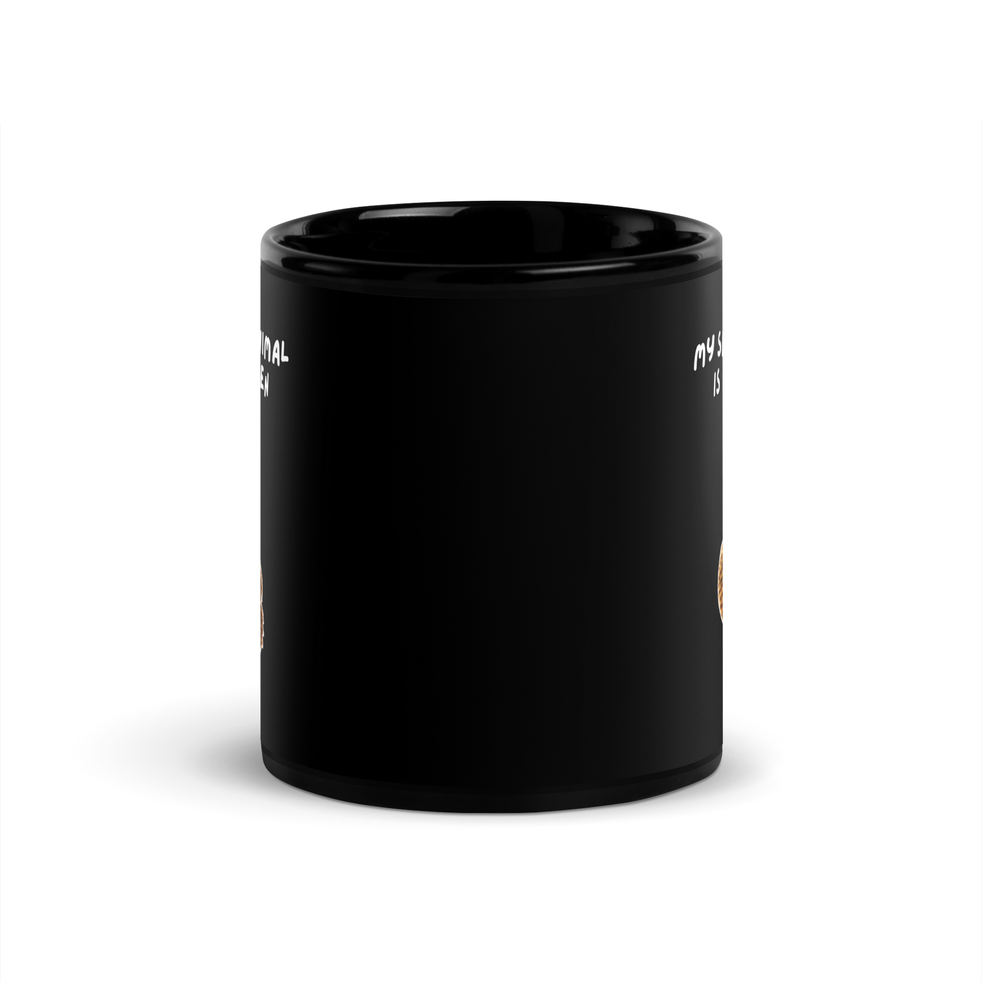 My Spirit Animal Is A Chicken | Black Glossy Mug | The Neurospicy Store