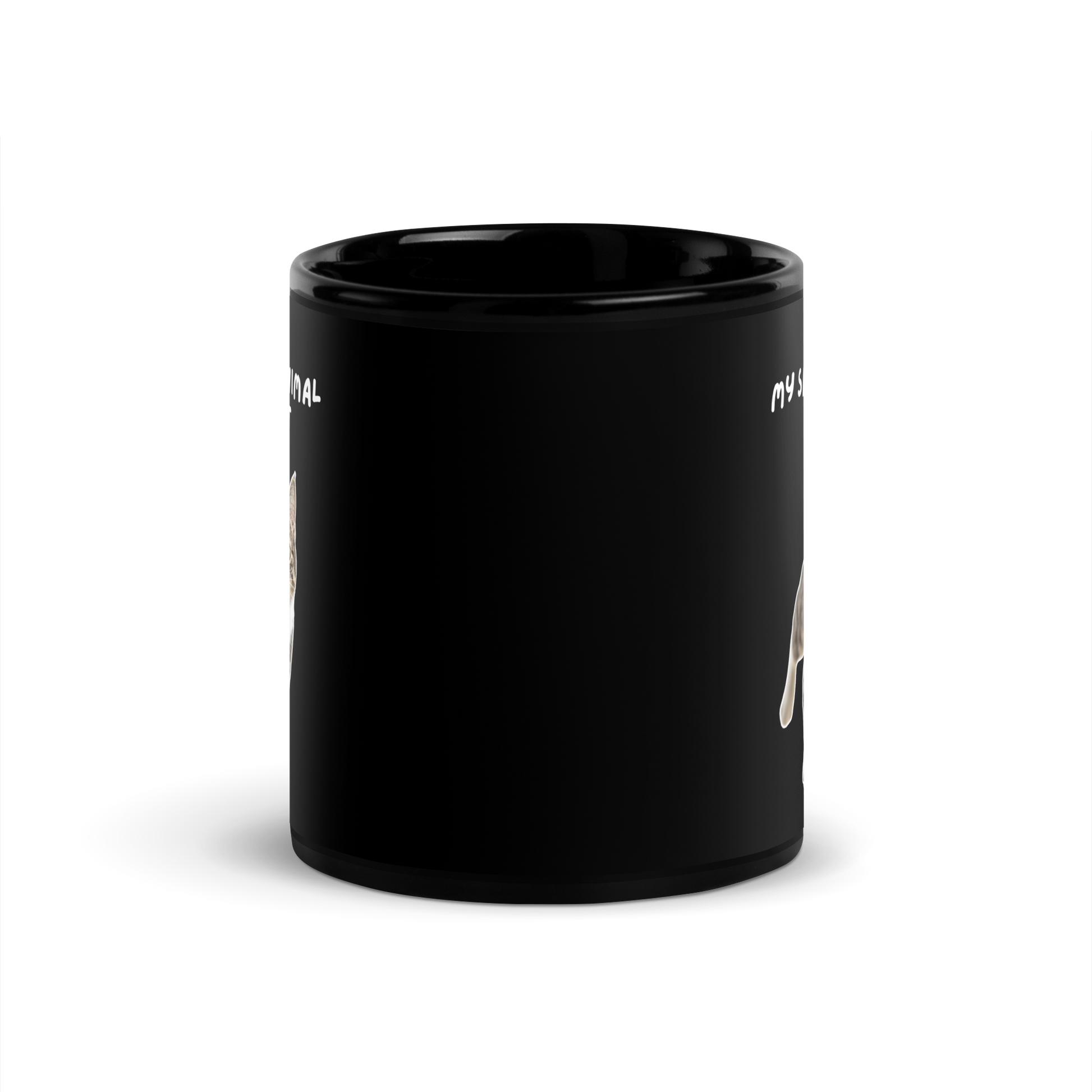 My Spirit Animal Is A Cat | Black Glossy Mug | The Neurospicy Store