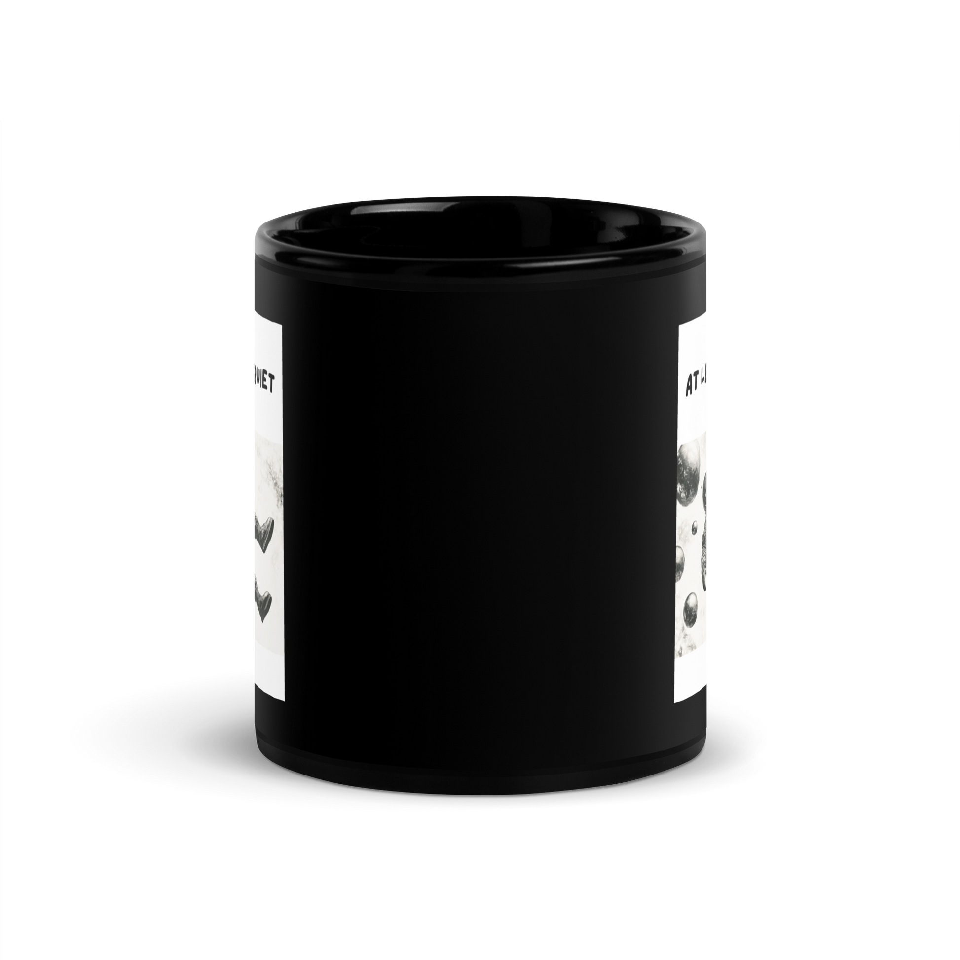 At Least Its Quiet Up Here | Black Glossy Mug | The Neurospicy Store