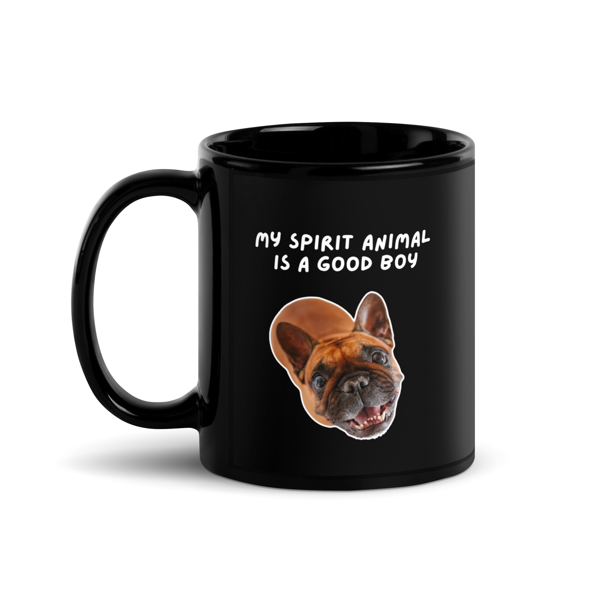My Spirit Animal Is A Good Boy | Black Glossy Mug | The Neurospicy Store 11 oz