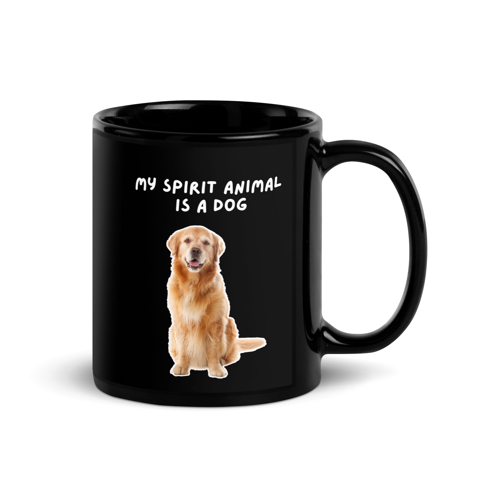 My Spirit Animal Is A Dog | Black Glossy Mug | The Neurospicy Store