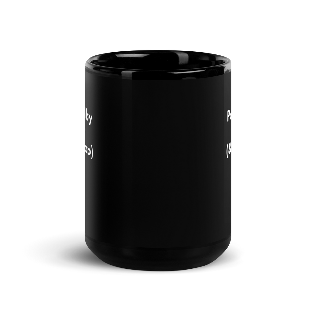 Powered by ADHD (& Prosecco) | Black Glossy Mug | The Neurospicy Store