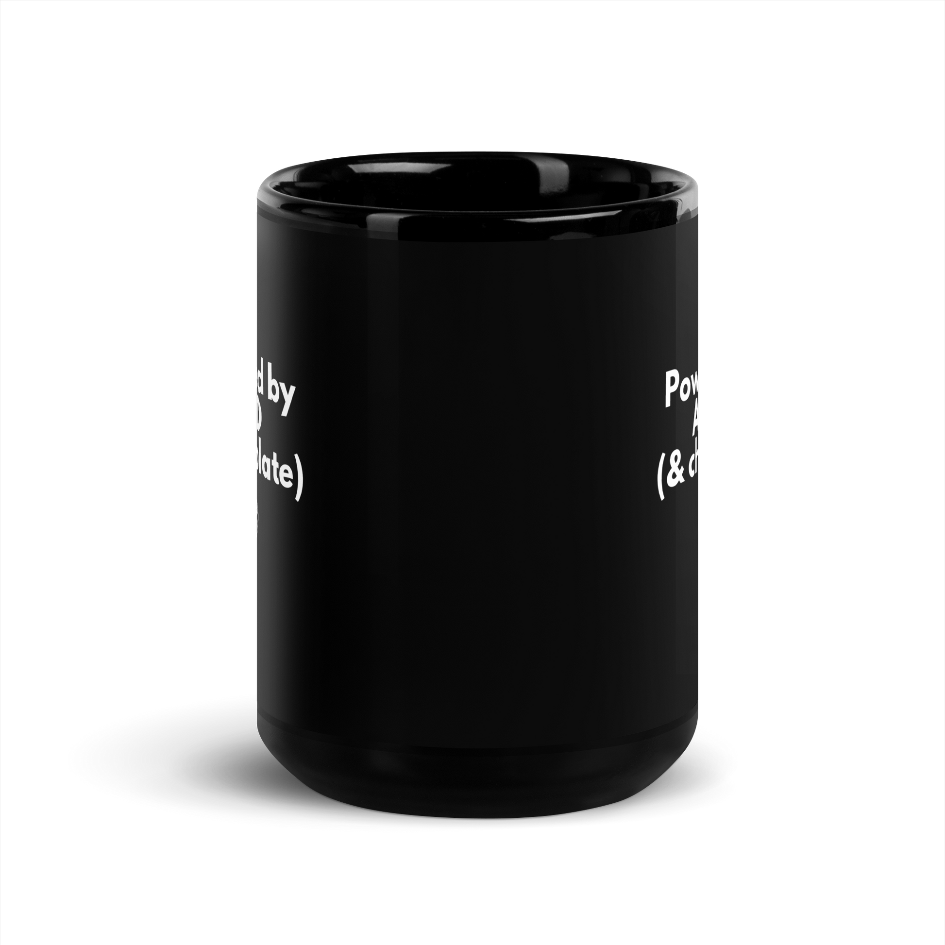 Powered by ADHD (& Chocolate) | Black Glossy Mug | The Neurospicy Store