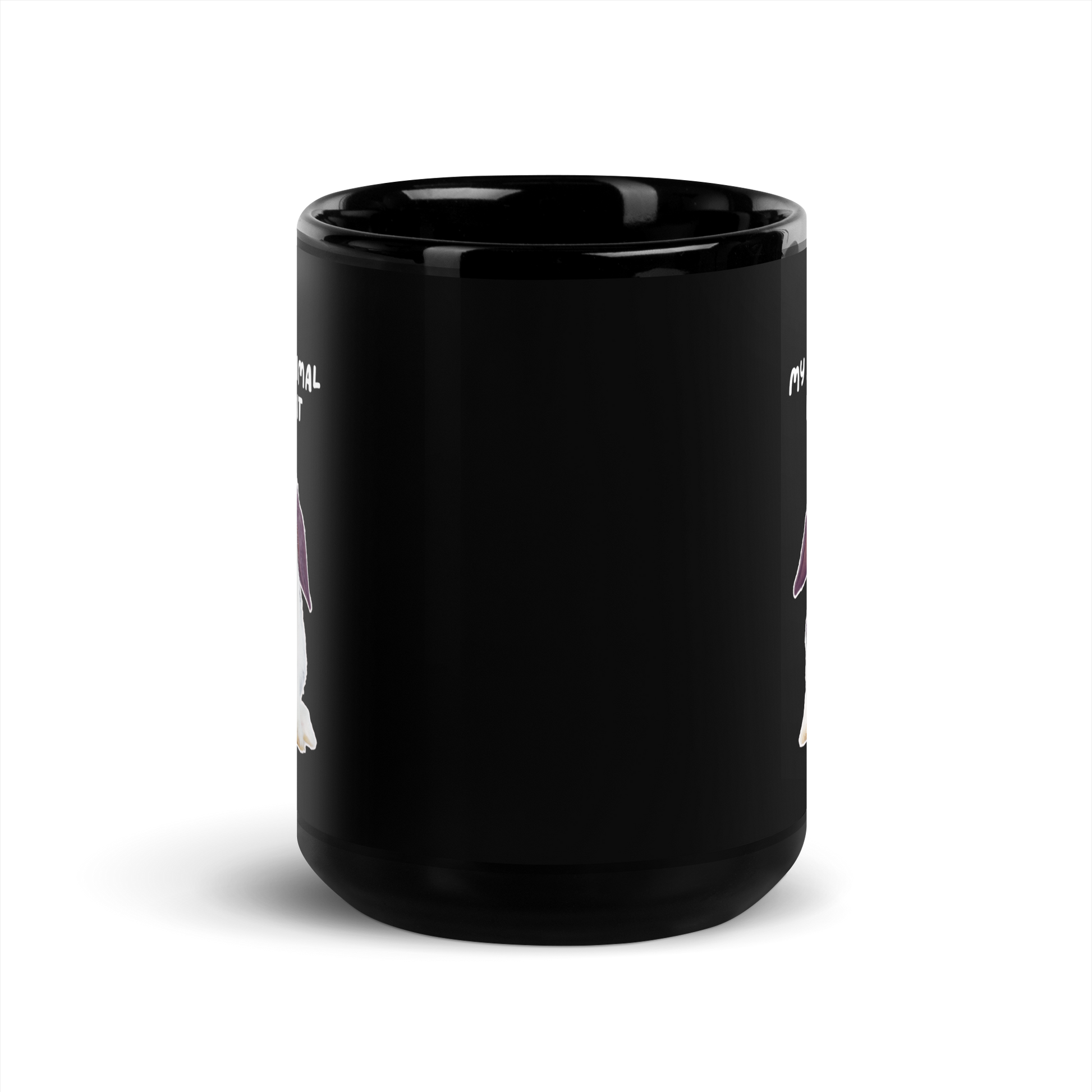 My Spirit Animal Is A Rabbit | Black Glossy Mug | The Neurospicy Store