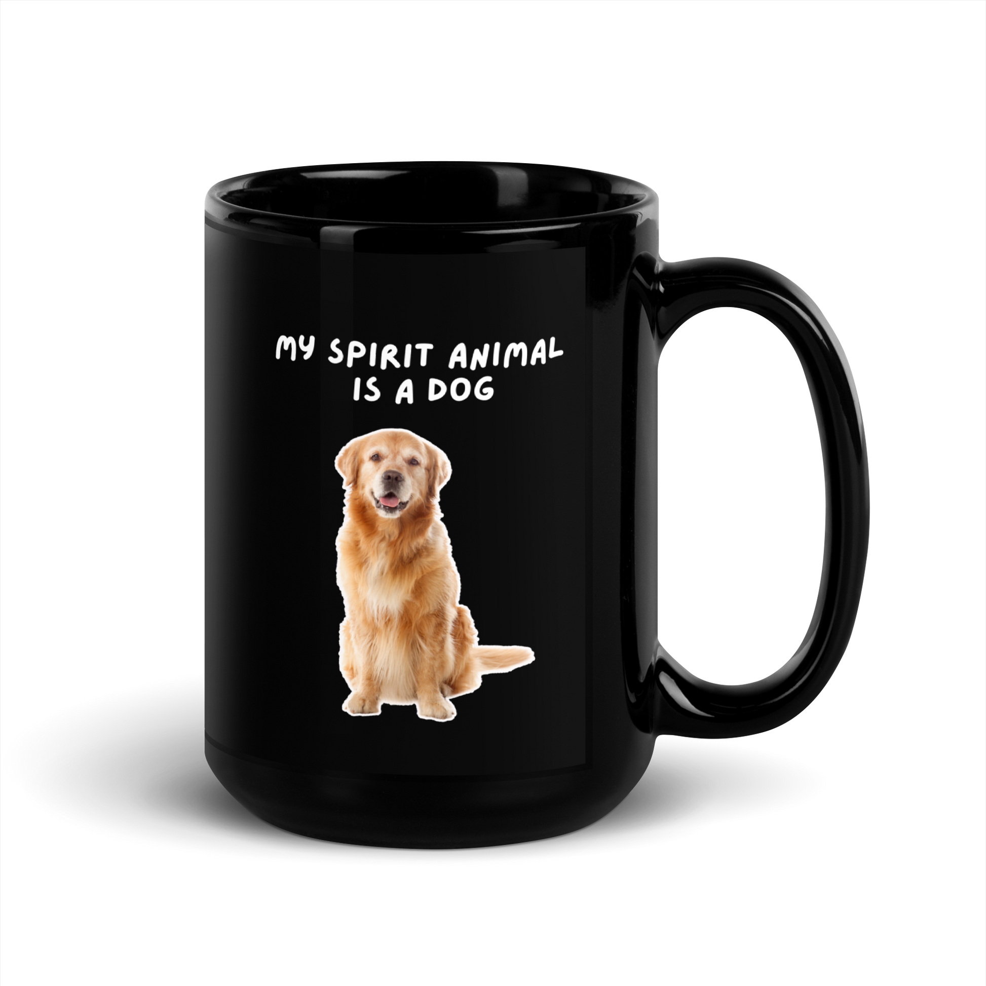 My Spirit Animal Is A Dog | Black Glossy Mug | The Neurospicy Store