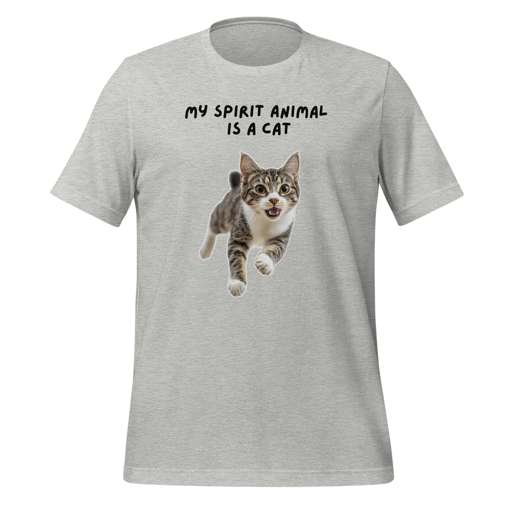My Spirit Animal Is A Cat | T-Shirt | The Neurospicy Store Athletic Heather