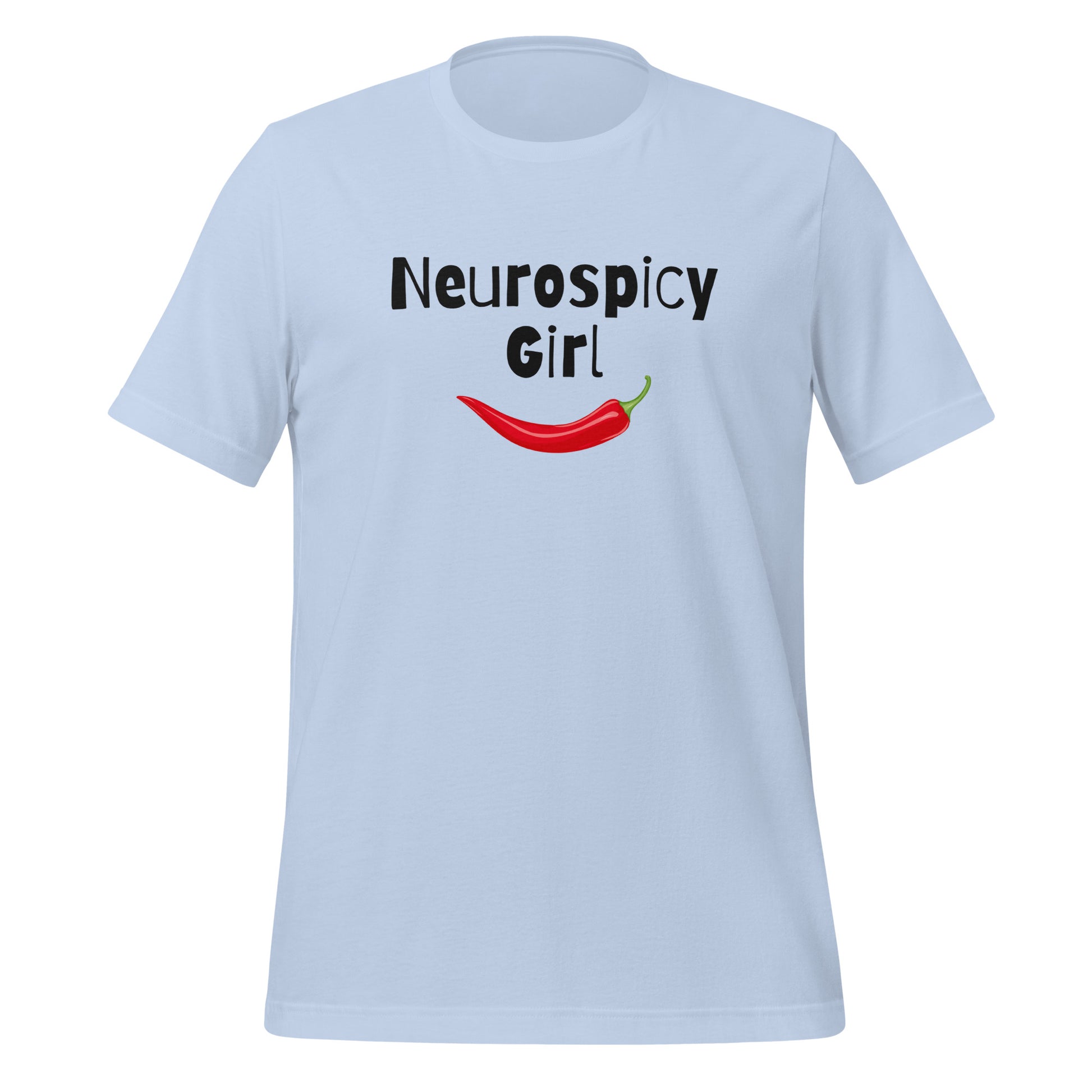 Neurospicy Girl | T-Shirt | The Neurospicy Store Baby Blue