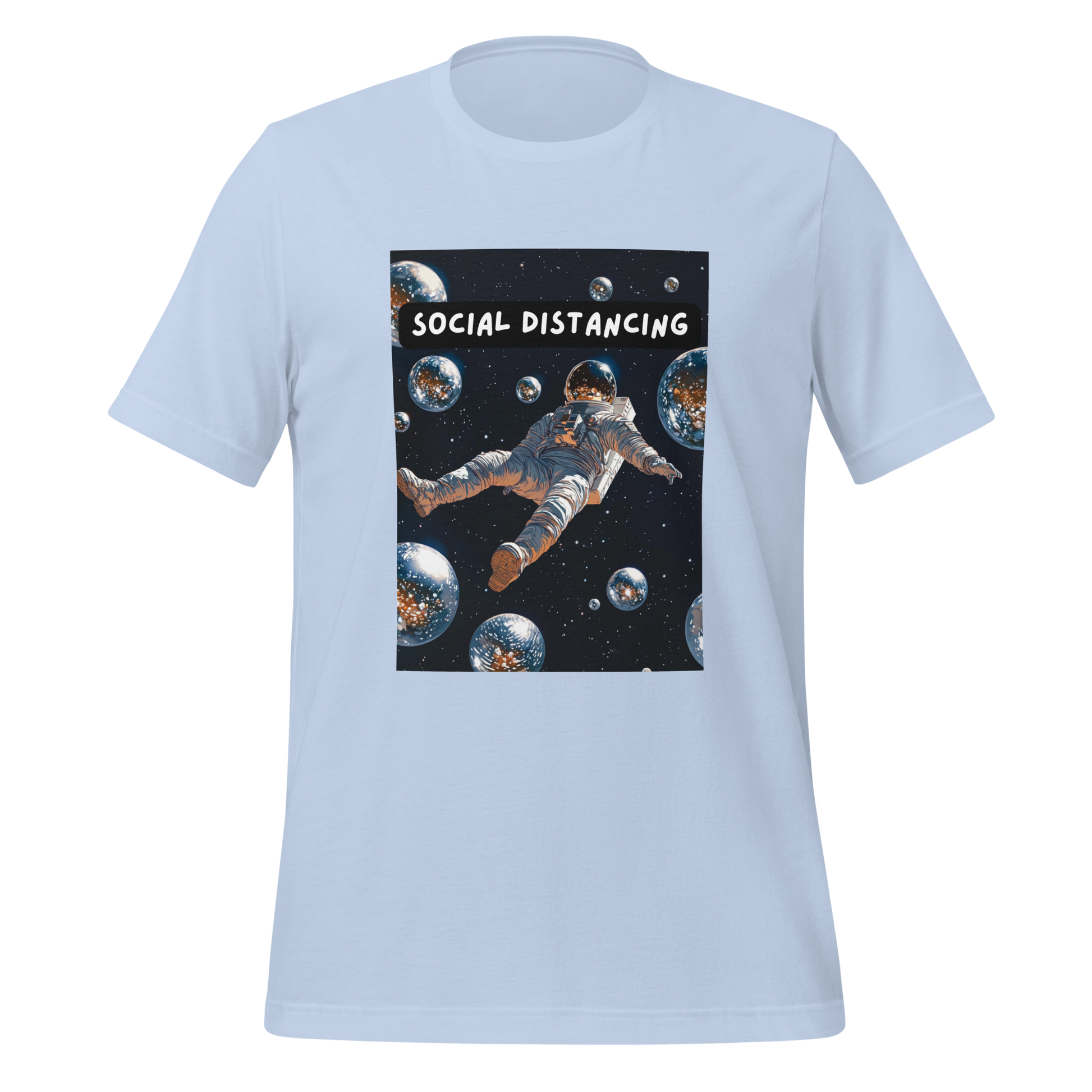 Social Distancing | T-Shirt | The Neurospicy Store Baby Blue