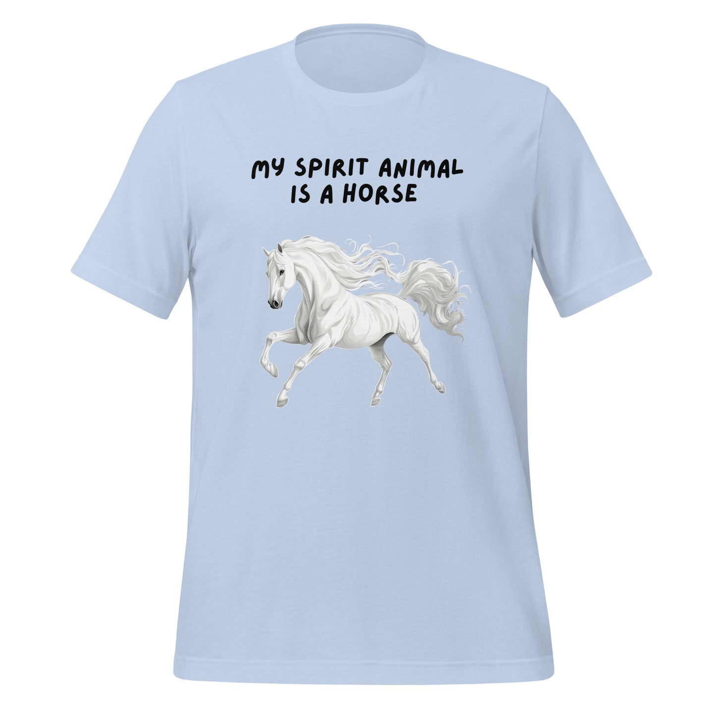 My Spirit Animal Is A Horse | T-Shirt | The Neurospicy Store Baby Blue