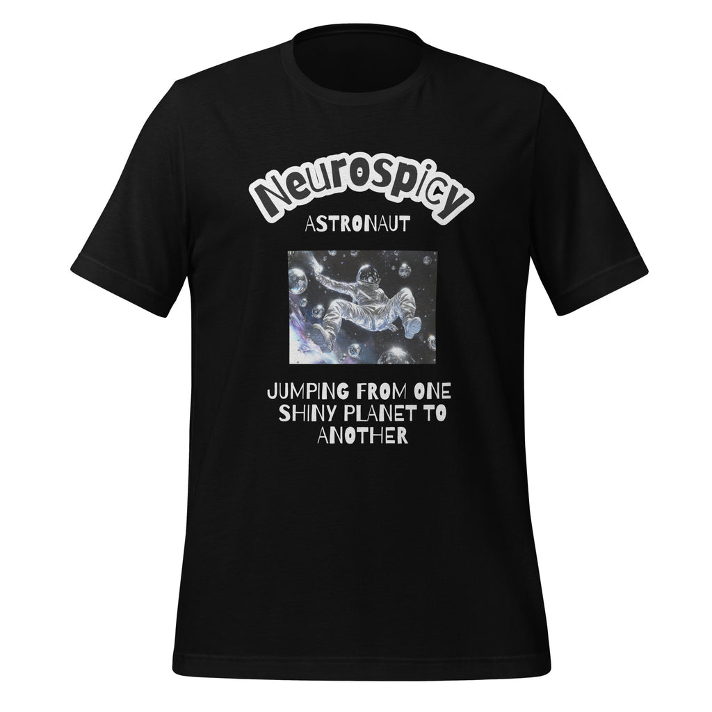 Neurospicy Astronaut | T-Shirt | The Neurospicy Store Black