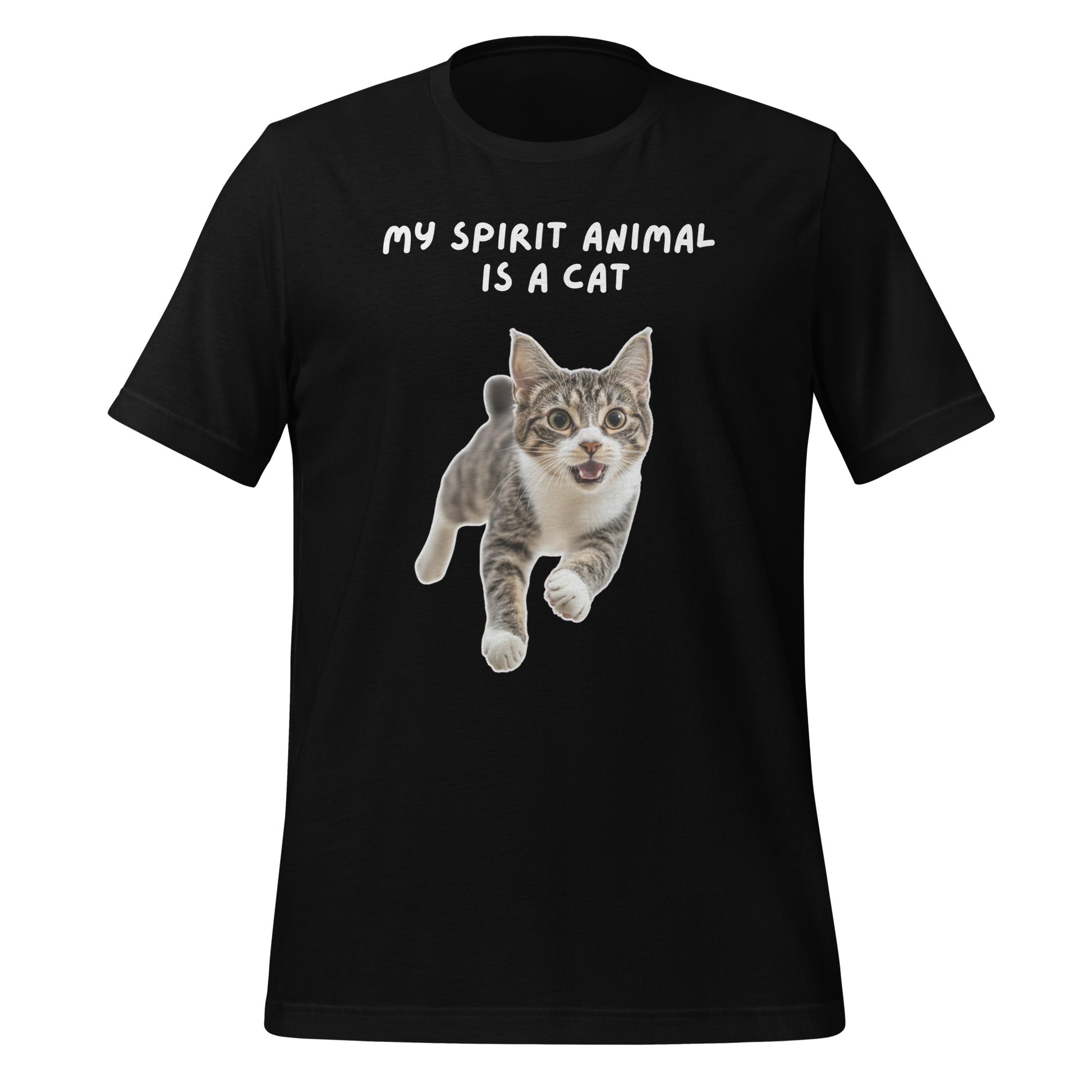 My Spirit Animal Is A Cat | T-Shirt | The Neurospicy Store Black