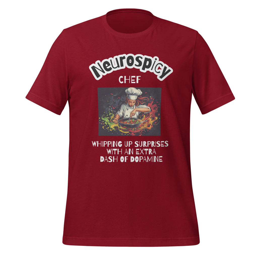 Neurospicy Chef | T-Shirt | The Neurospicy Store Cardinal