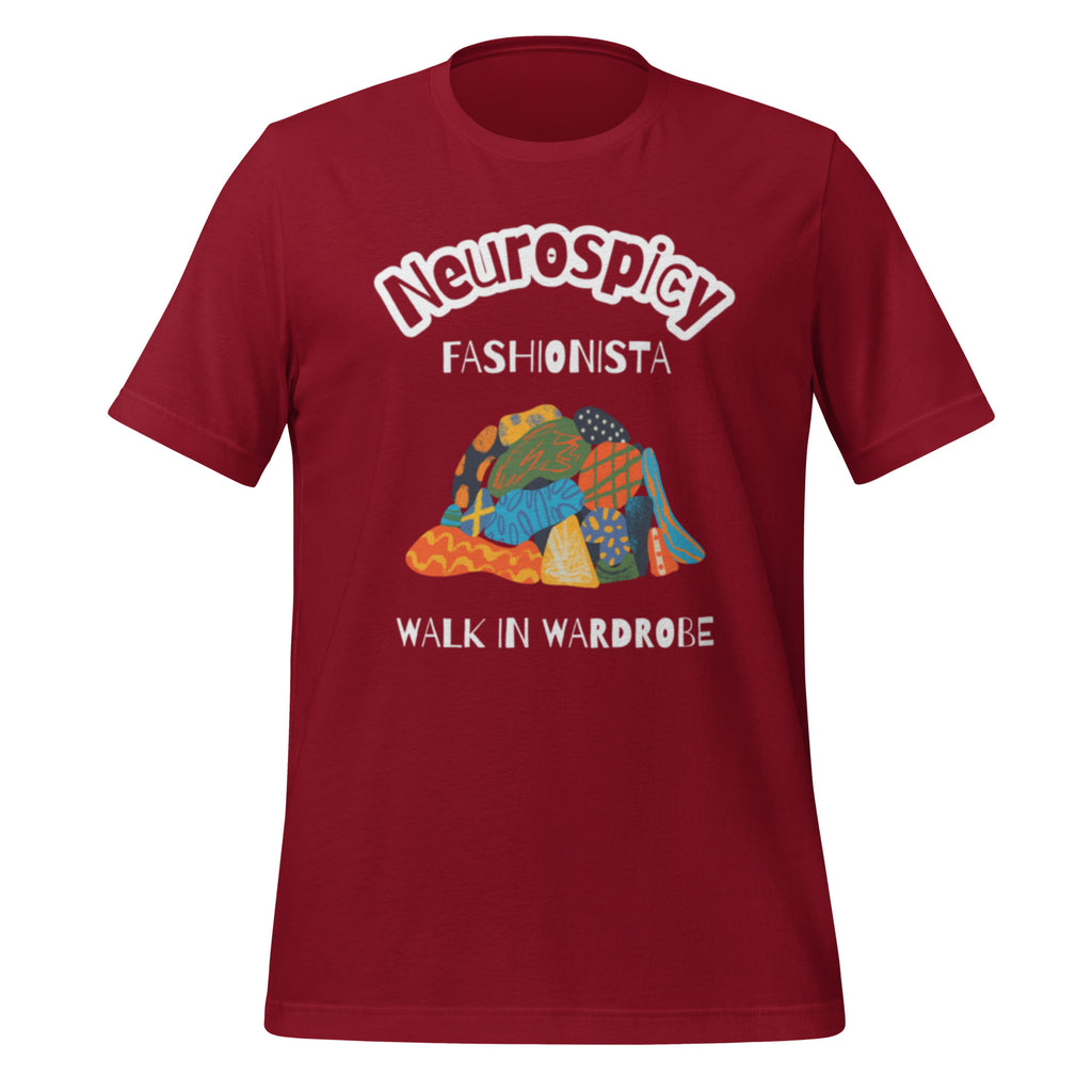 Neurospicy Fashionista | T-Shirt | The Neurospicy Store Cardinal