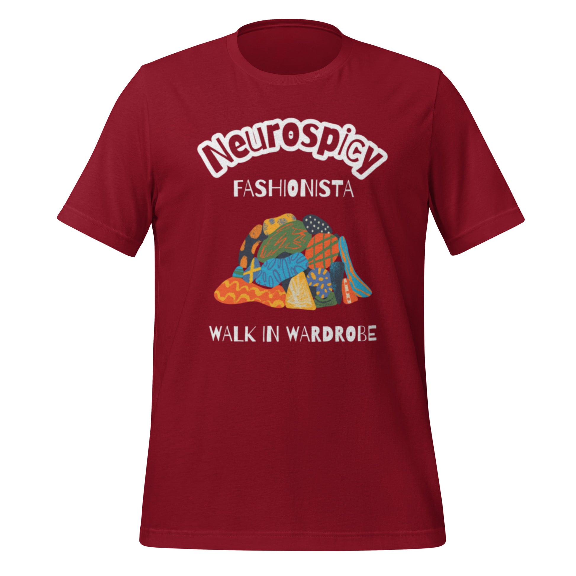 Neurospicy Fashionista | T-Shirt | The Neurospicy Store Cardinal