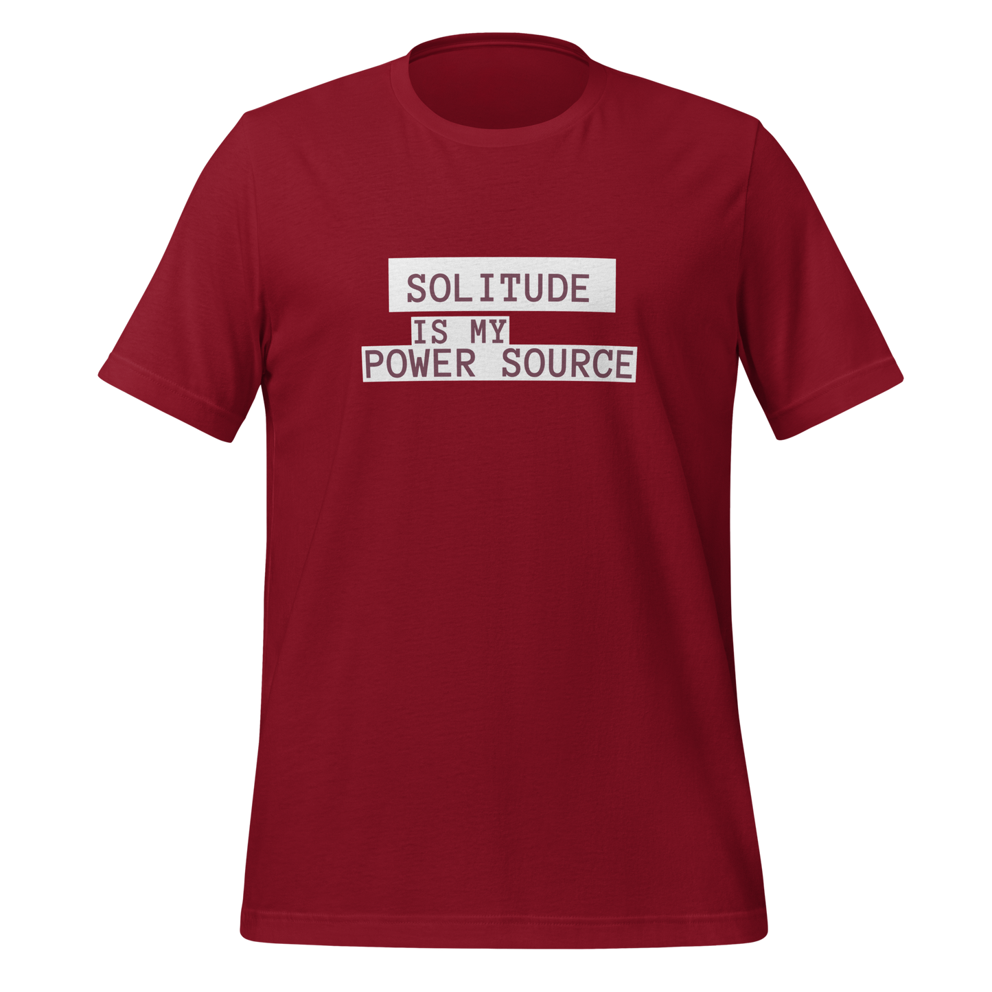 Solitude Is My Power Source | T-Shirt | The Neurospicy Store Cardinal