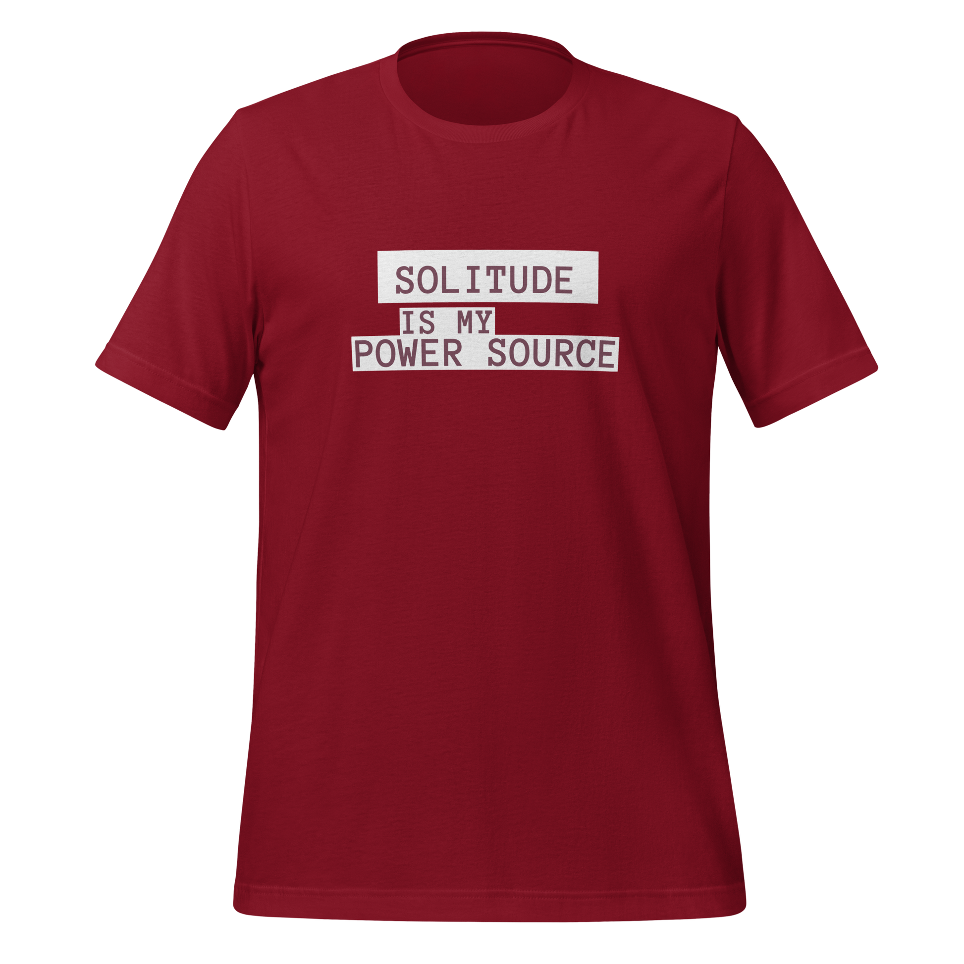 Solitude Is My Power Source | T-Shirt | The Neurospicy Store Cardinal