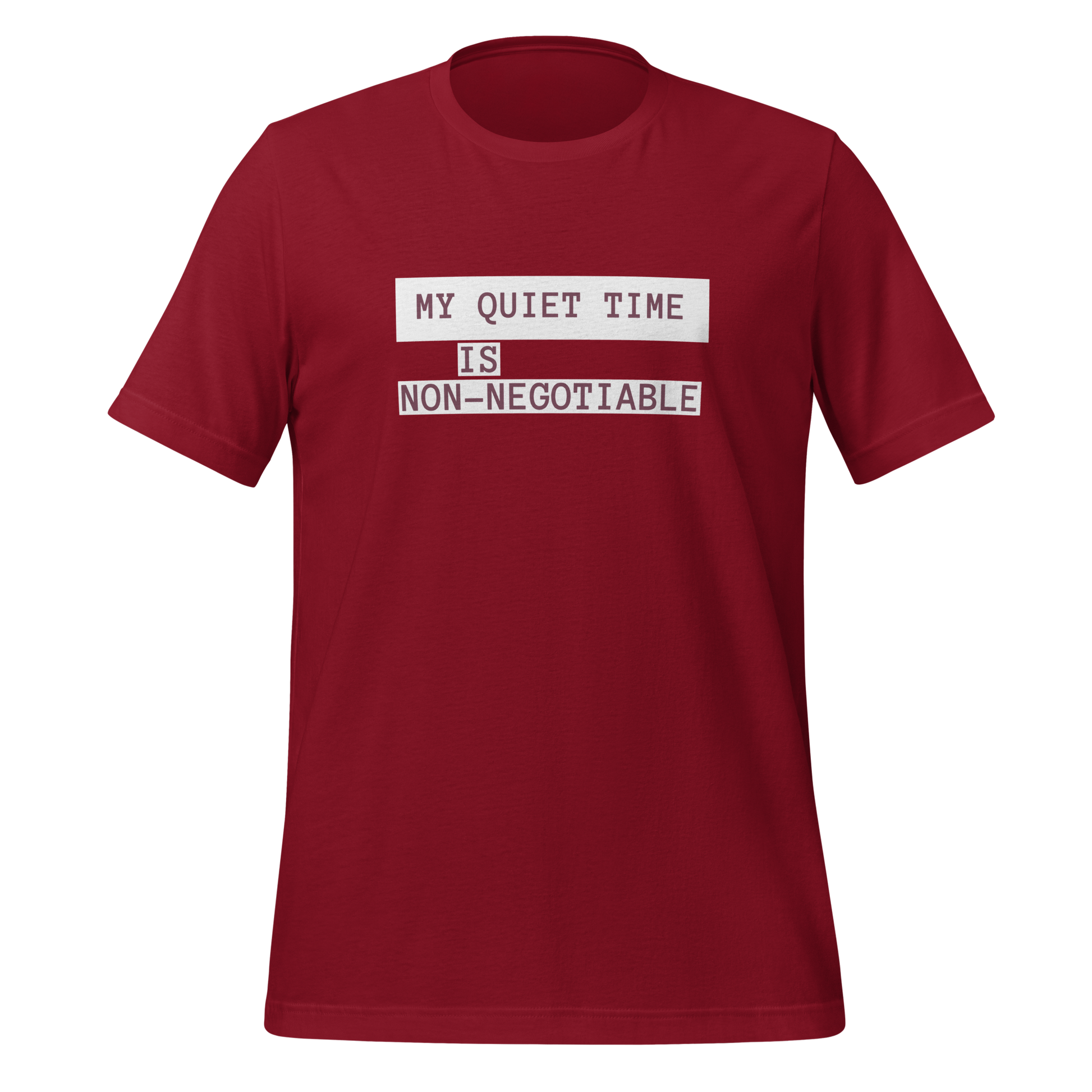 My Quiet Time Is Non-Negotiable | T-Shirt | The Neurospicy Store Cardinal