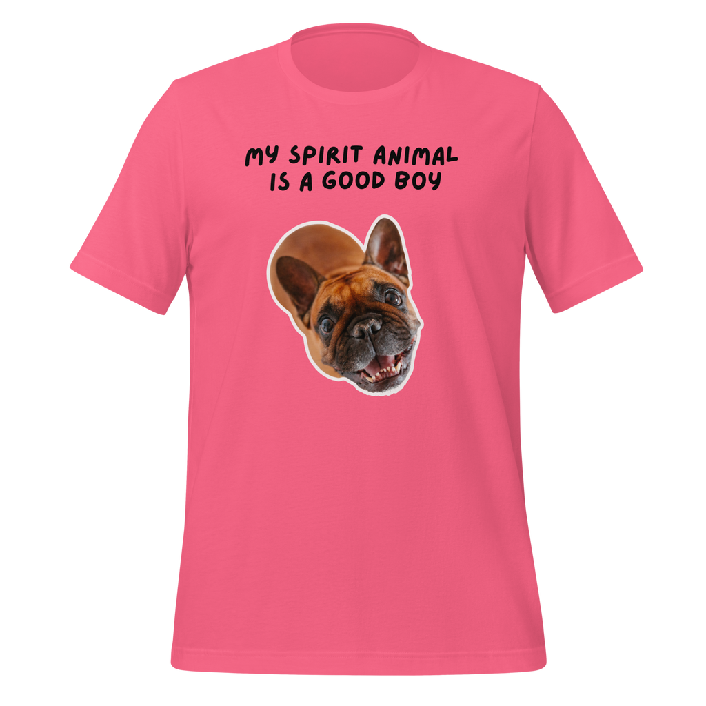 My Spirit Animal Is A Good Boy | T-Shirt | The Neurospicy Store Charity Pink