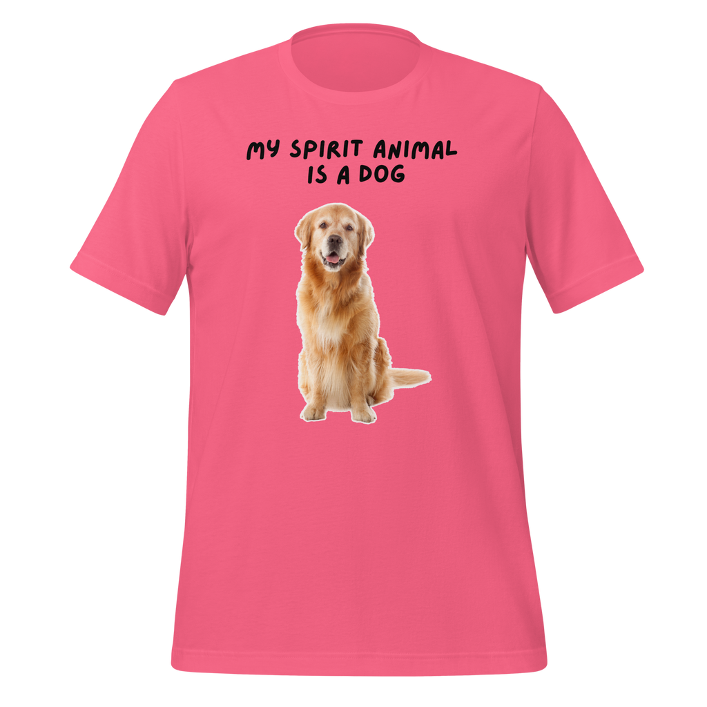 My Spirit Animal Is A Dog | T-Shirt | The Neurospicy Store Charity Pink