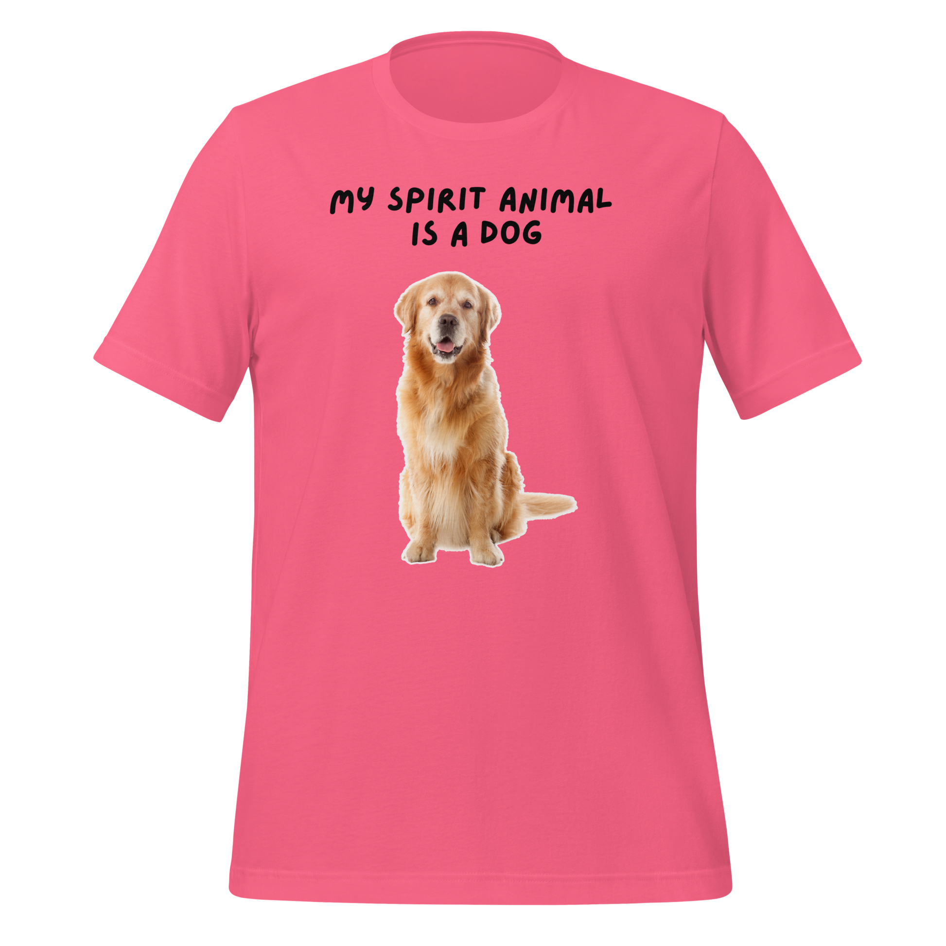 My Spirit Animal Is A Dog | T-Shirt | The Neurospicy Store Charity Pink