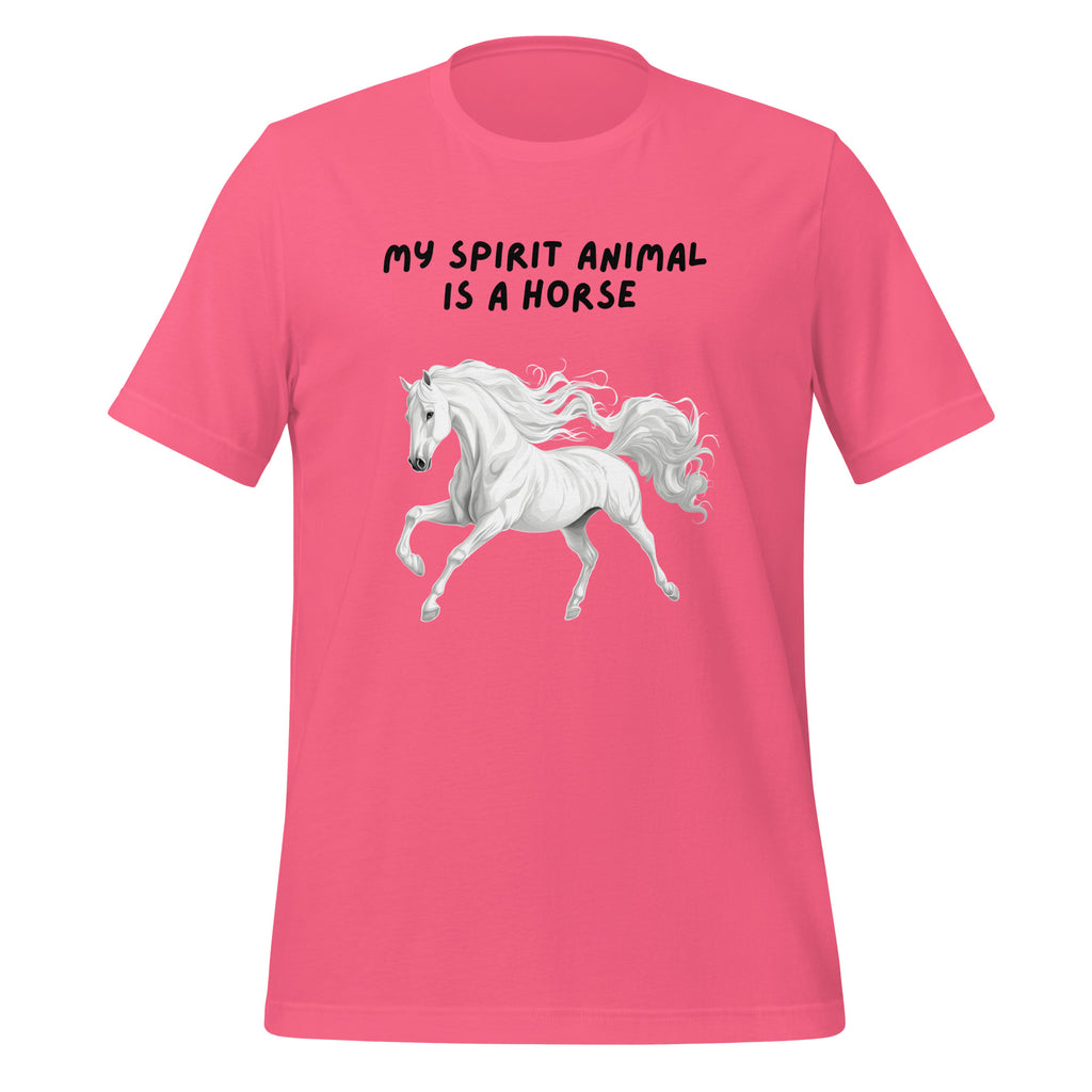 My Spirit Animal Is A Horse | T-Shirt | The Neurospicy Store Charity Pink