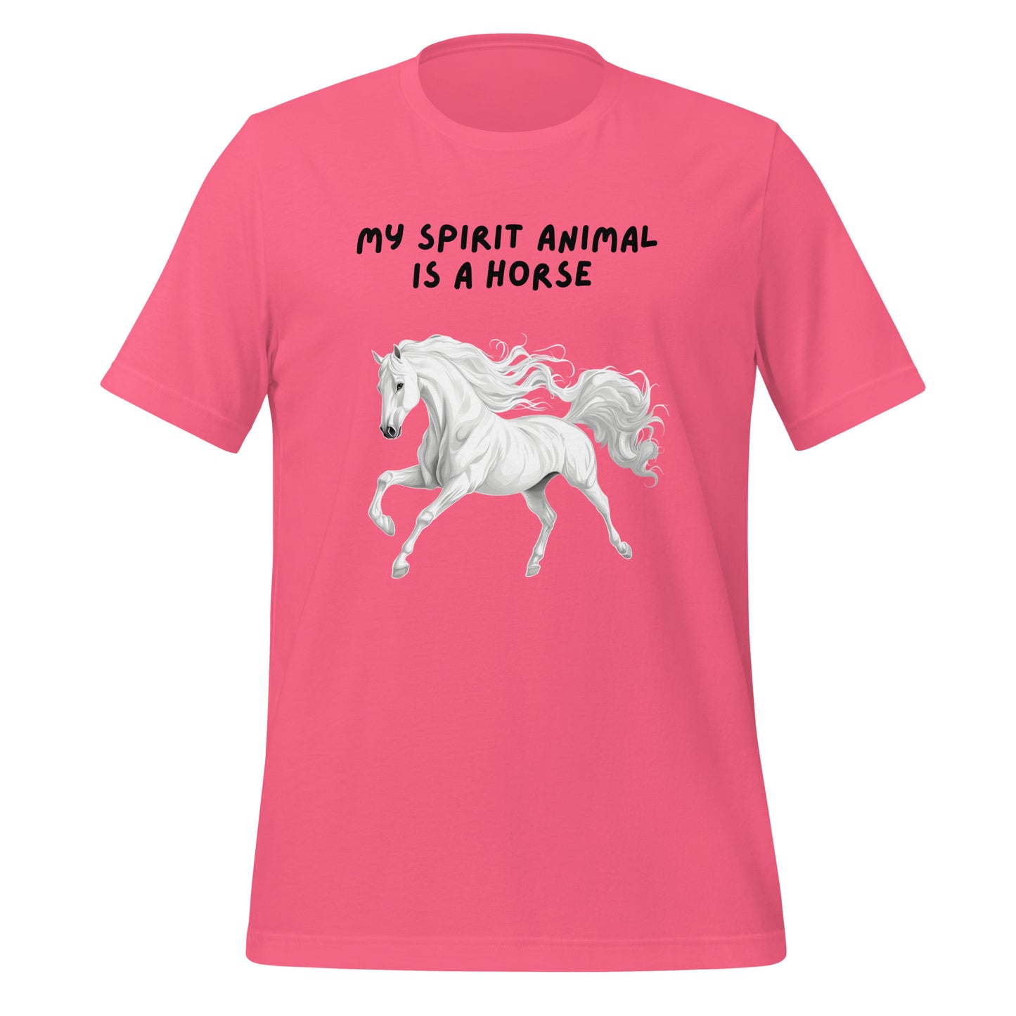 My Spirit Animal Is A Horse | T-Shirt | The Neurospicy Store Charity Pink