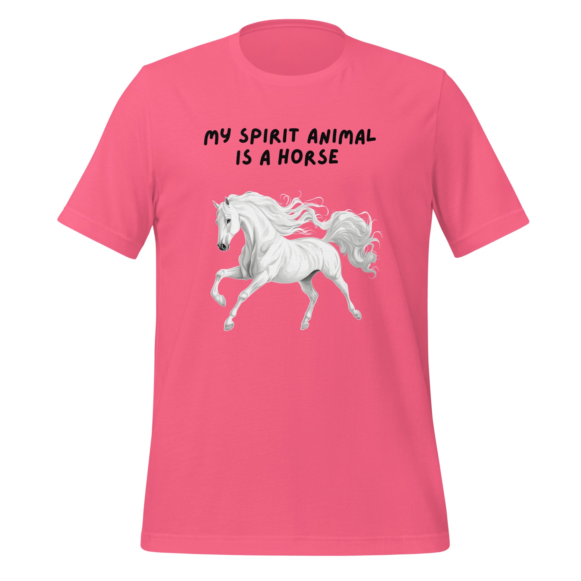 My Spirit Animal Is A Horse | T-Shirt | The Neurospicy Store Charity Pink