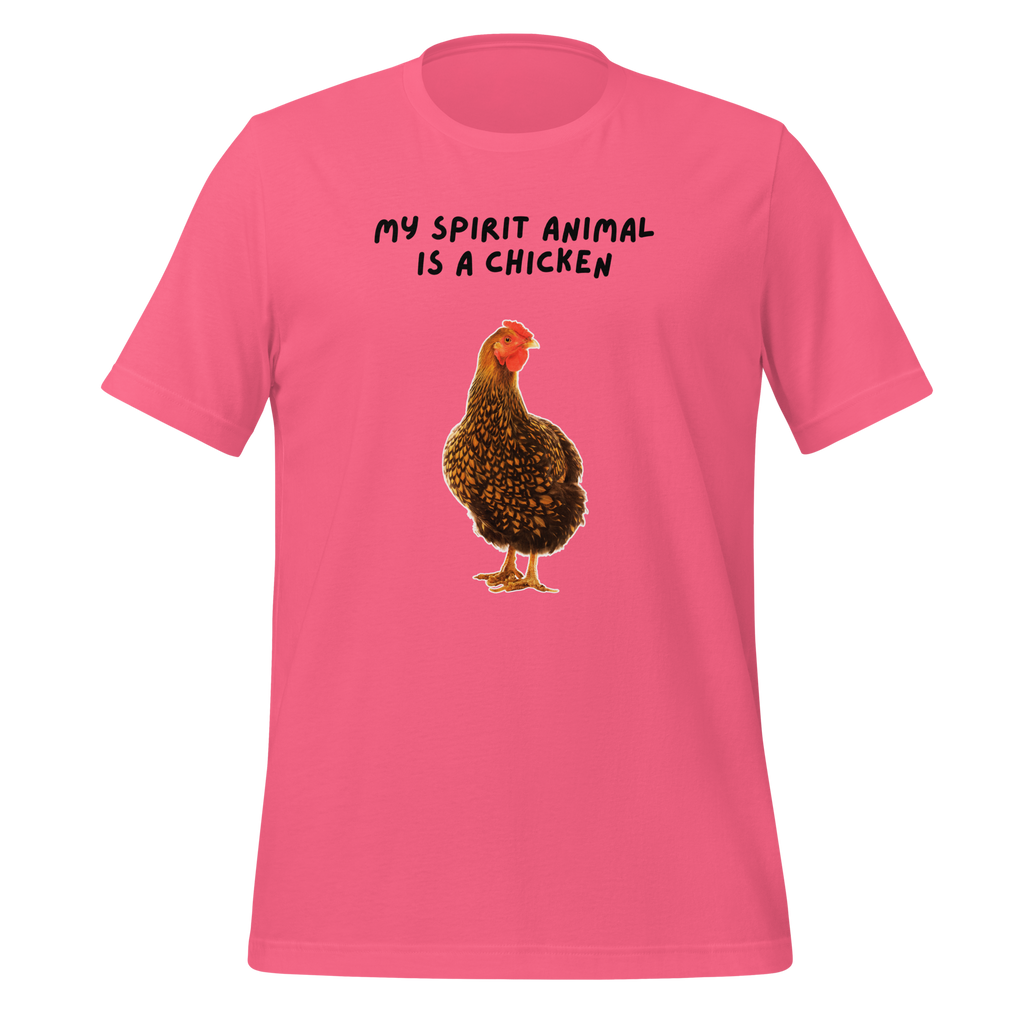 My Spirit Animal Is A Chicken | T-Shirt | The Neurospicy Store Charity Pink