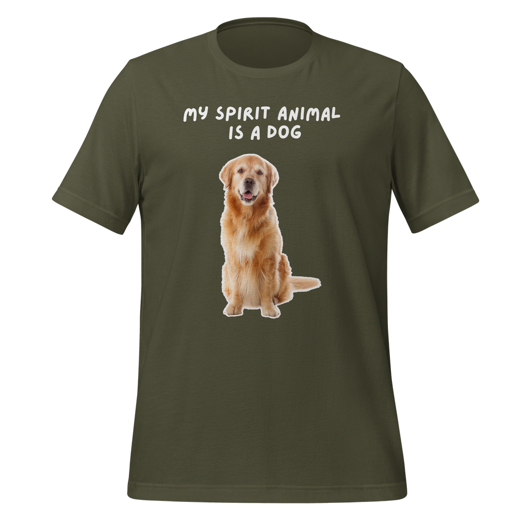 My Spirit Animal Is A Dog | T-Shirt | The Neurospicy Store Military Green