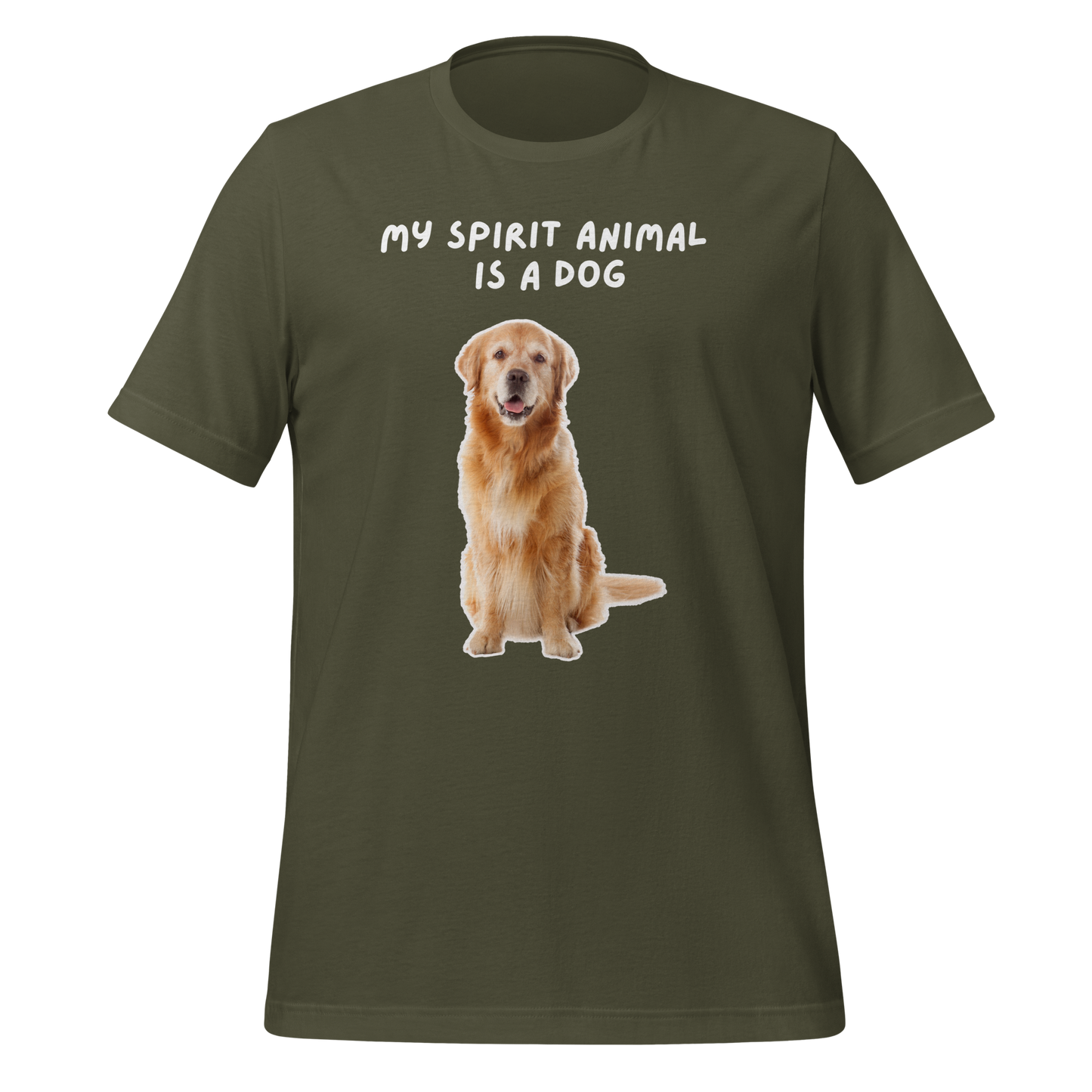 My Spirit Animal Is A Dog | T-Shirt | The Neurospicy Store Military Green