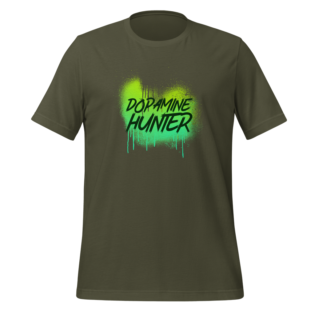 Dopamine Hunter | T-Shirt | The Neurospicy Store Military Green