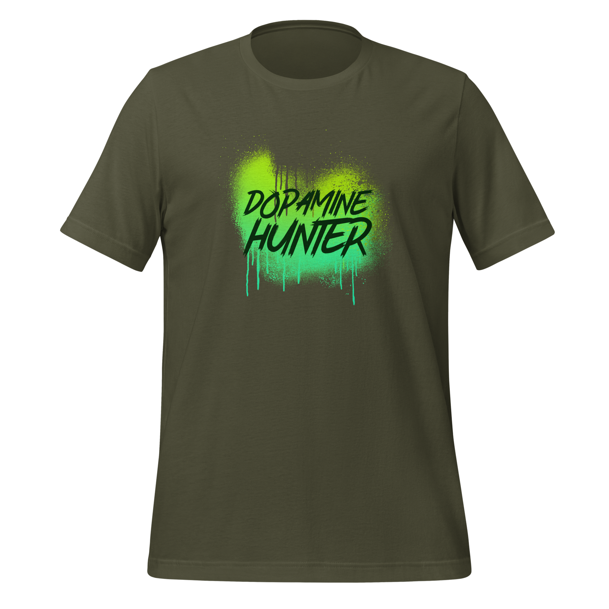 Dopamine Hunter | T-Shirt | The Neurospicy Store Military Green