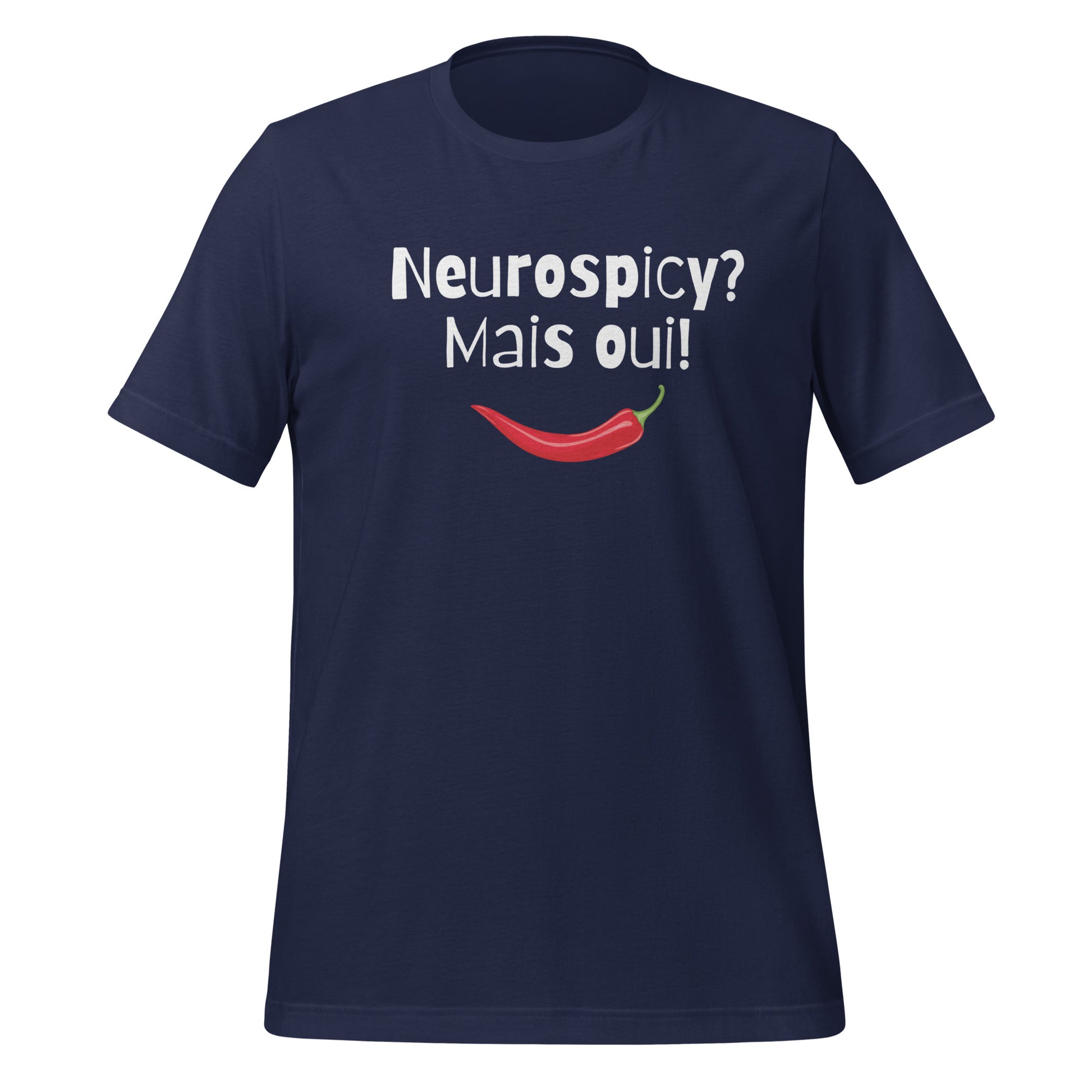 Neurospicy? Mais Oui! | T-Shirt | The Neurospicy Store Navy