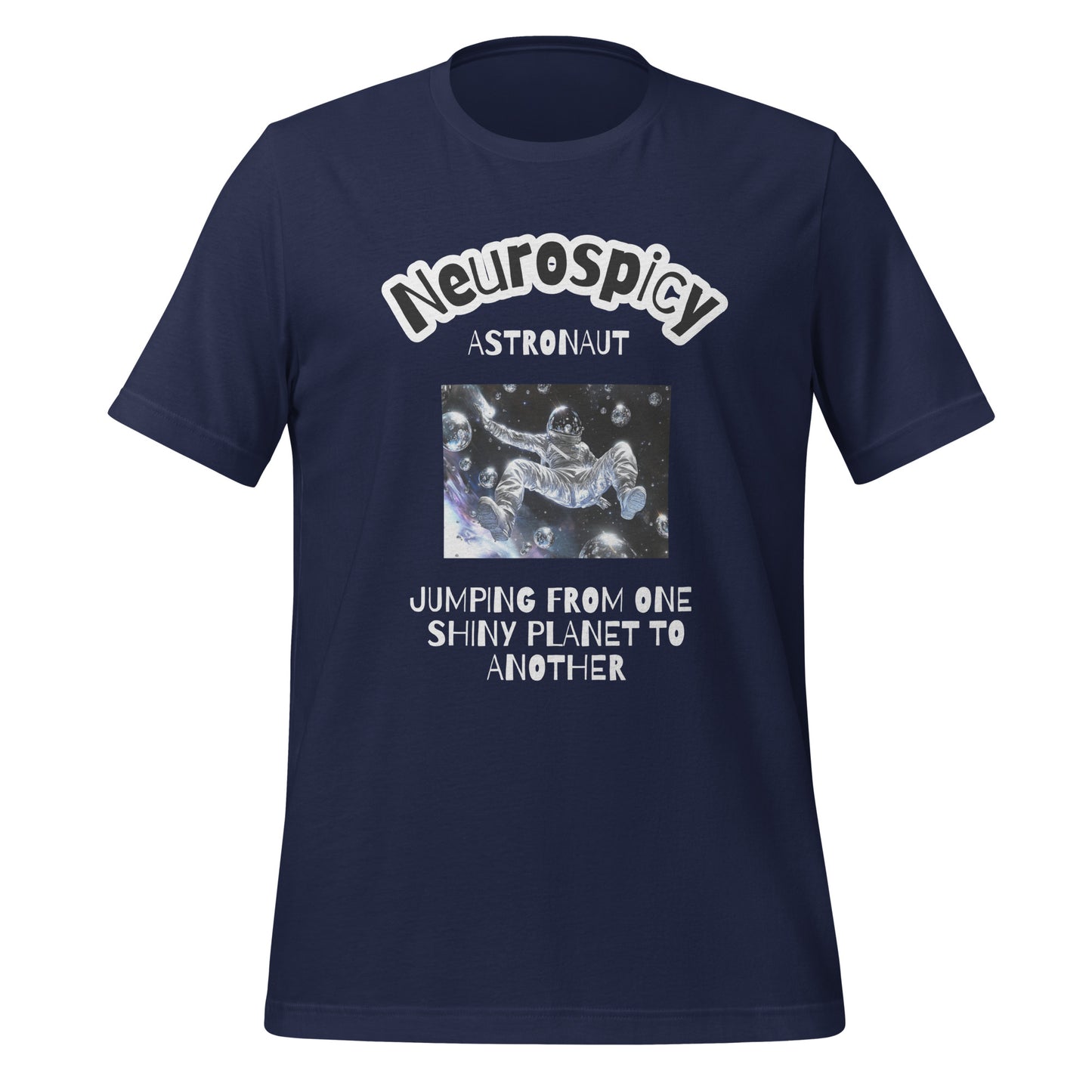 Neurospicy Astronaut | T-Shirt | The Neurospicy Store Navy
