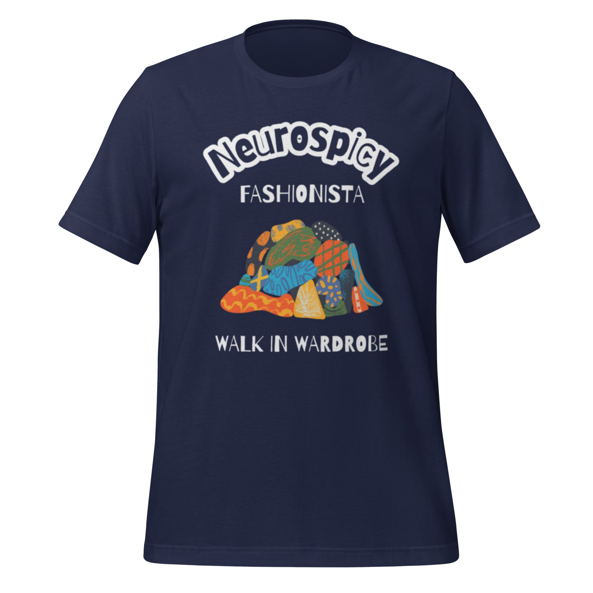 Neurospicy Fashionista | T-Shirt | The Neurospicy Store Navy
