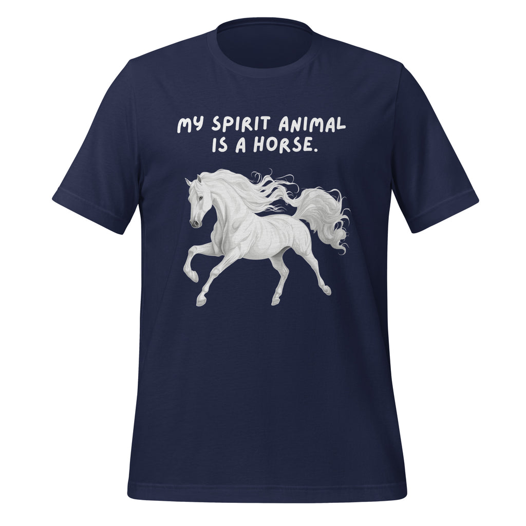 My Spirit Animal Is A Horse | T-Shirt | The Neurospicy Store Navy