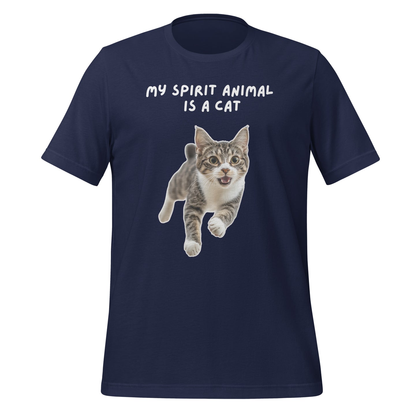 My Spirit Animal Is A Cat | T-Shirt | The Neurospicy Store Navy