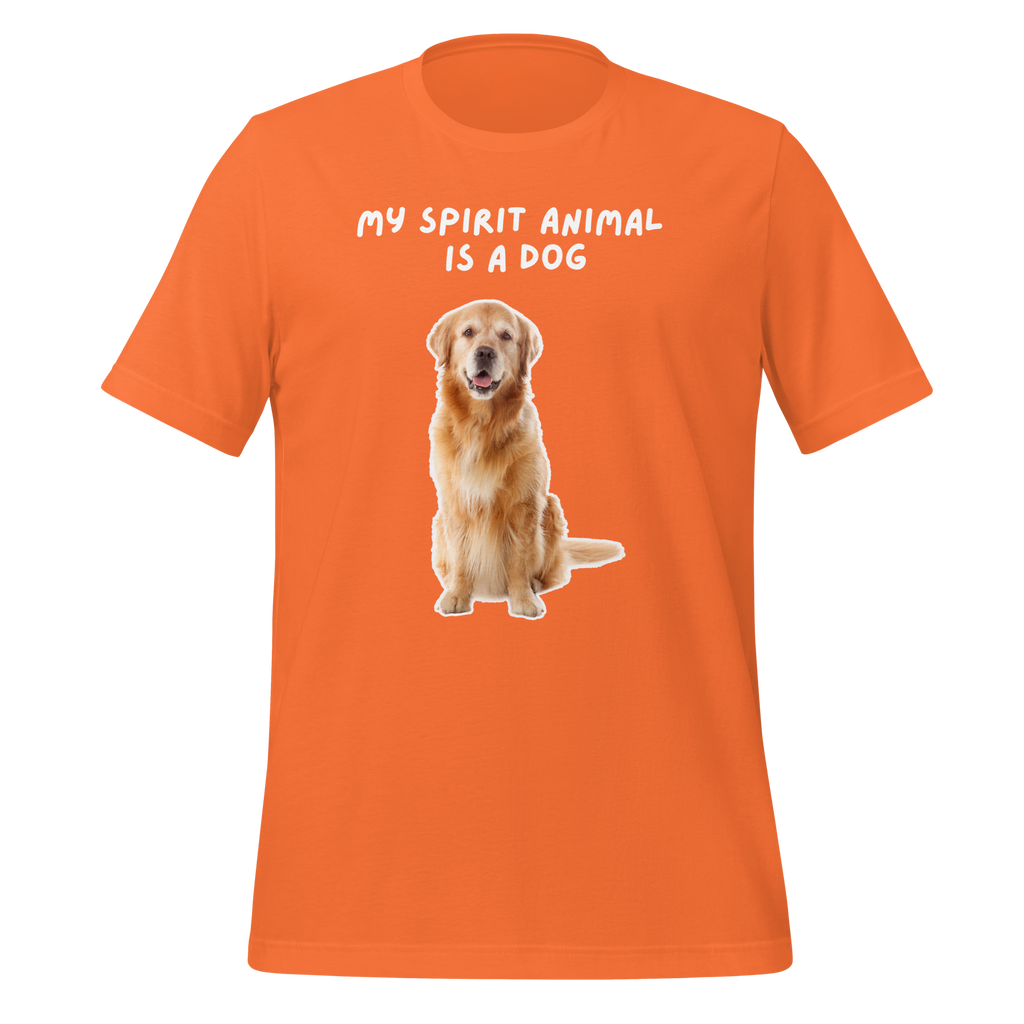 My Spirit Animal Is A Dog | T-Shirt | The Neurospicy Store Orange
