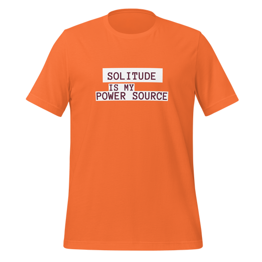 Solitude Is My Power Source | T-Shirt | The Neurospicy Store Orange