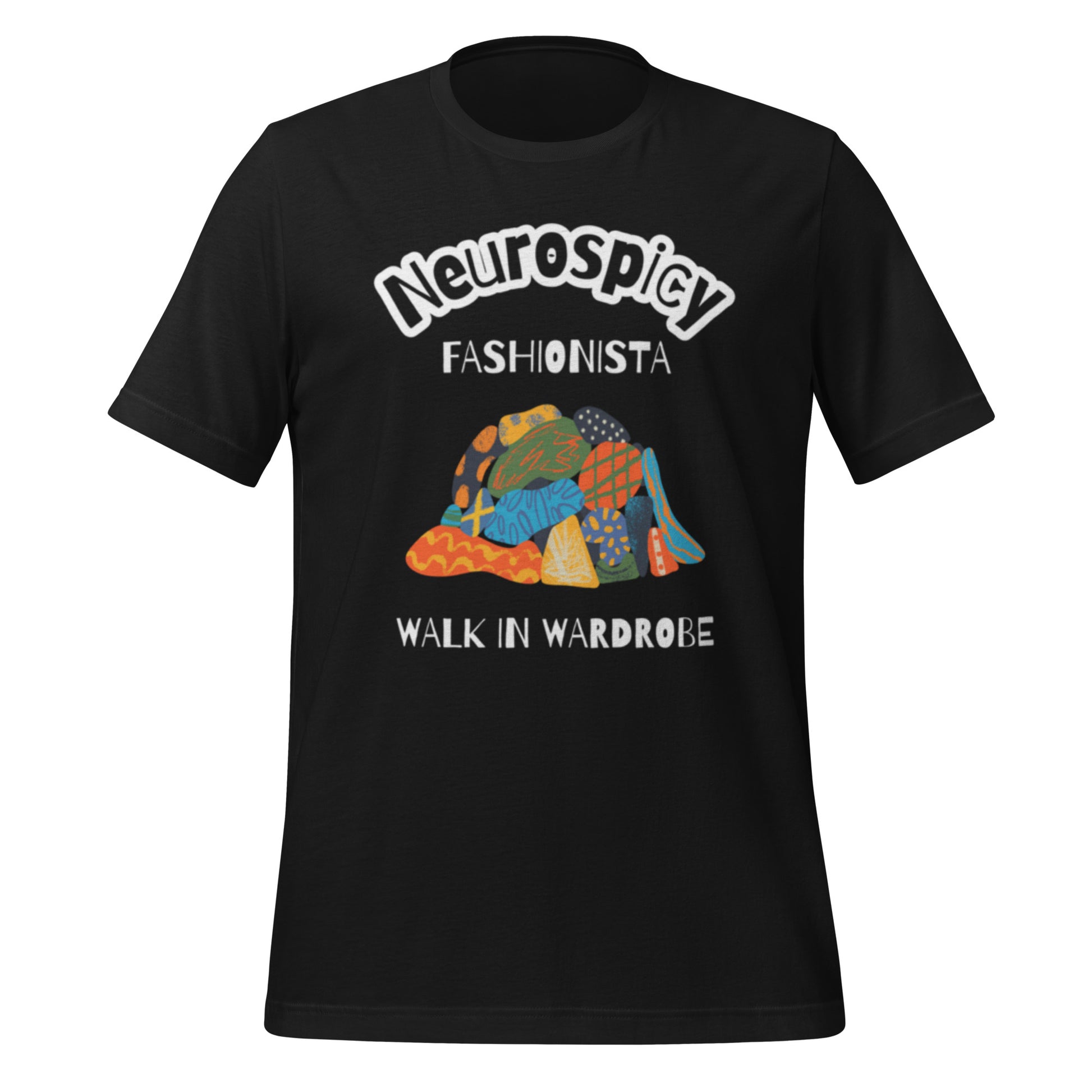 Neurospicy Fashionista | T-Shirt | The Neurospicy Store Vintage Black