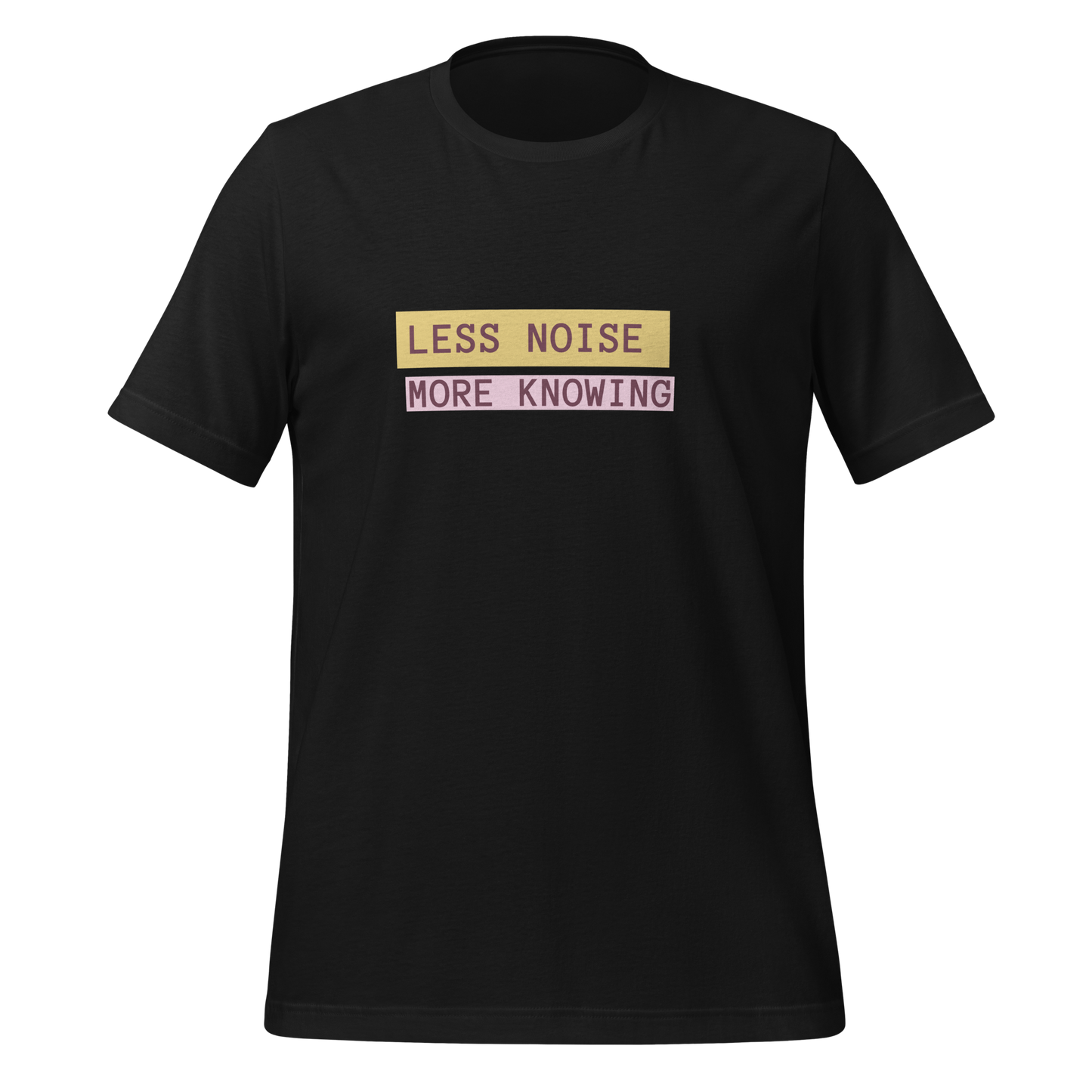 Less Noise More Knowing | T-Shirt | The Neurospicy Store Vintage Black