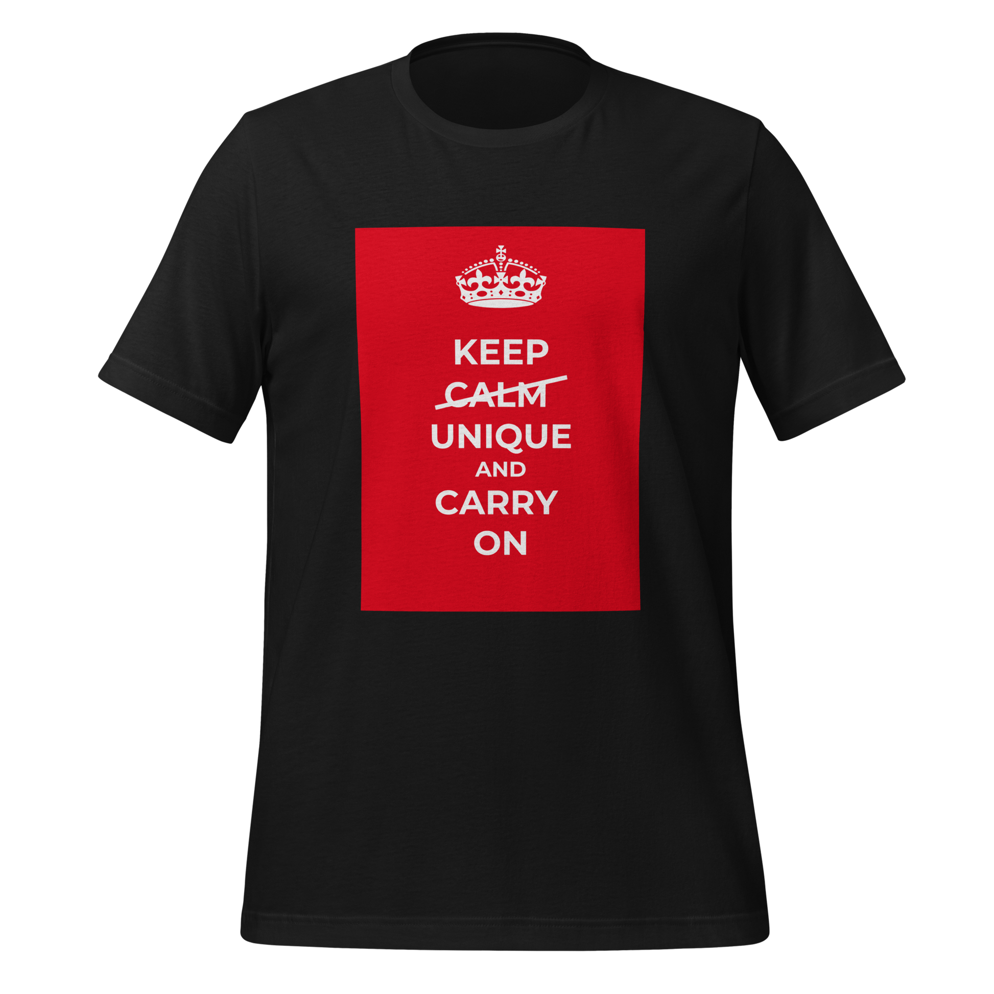 Keep Calm Unique And Carry On | T-Shirt | The Neurospicy Store Vintage Black